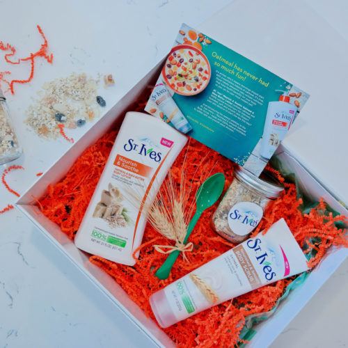 My morning routine with St. Ives Lotion & Body Scrub