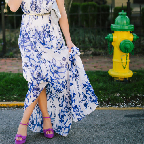 Spring style: Eliza J Dress, Gigi New York Clutch, Forever 21 Heels