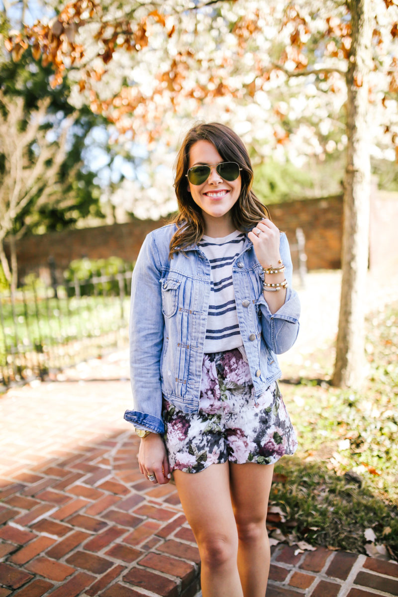 floral shorts friday - Glitter & Gingham