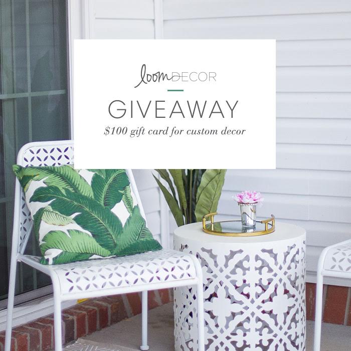 Loom Decor Giveaway on Glitter & Gingham 