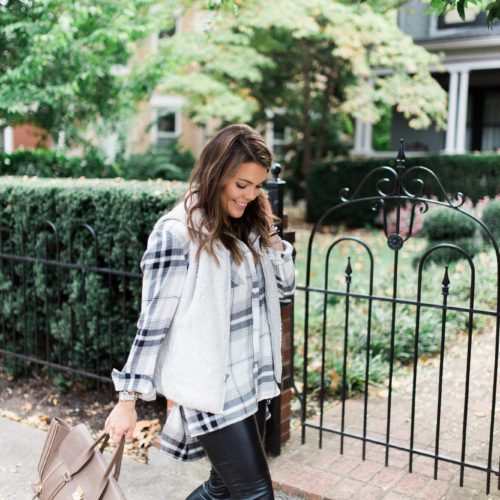 Patagonia Vest & Leather Leggings
