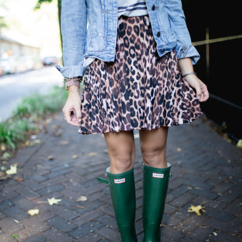 Fall Fashion on Glitter & Gingham // how to mix your prints, how to style hunter boots