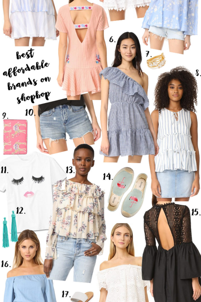most affordable brands on shopbop + up to 25% off!