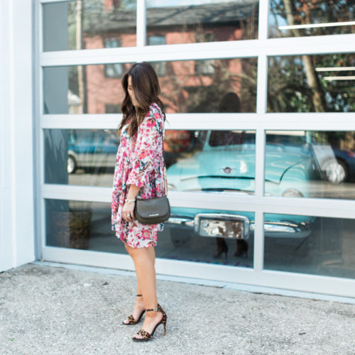 Spring Outfit Inspiration // Spring Outfit Ideas // Floral Dress, Leopard Sandals // Ft. Dillard's, Michael Kors, David Yurman