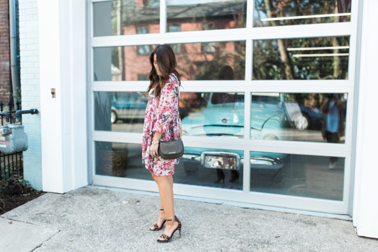 Spring Outfit Inspiration // Spring Outfit Ideas // Floral Dress, Leopard Sandals // Ft. Dillard's, Michael Kors, David Yurman