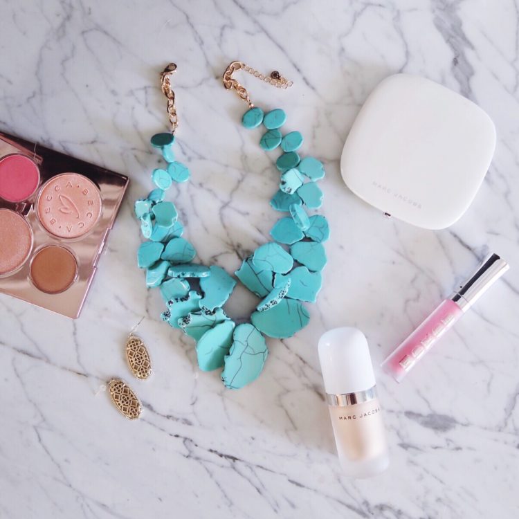 May Favorites / BaubleBar Necklace / Marc Jacobs Beauty / Becca Palette / Kendra Scott Earrings