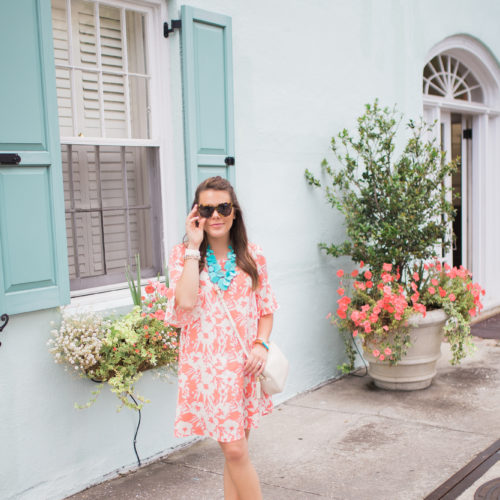 Orange Floral Dress / The perfect summer dress