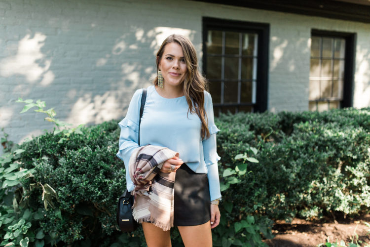 How to style a bell sleeve blouse / nordstrom anniversary sale