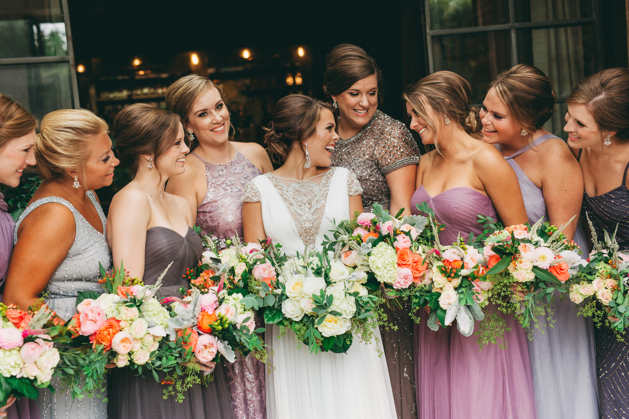 How to match bridesmaids' dresses with your wedding gown