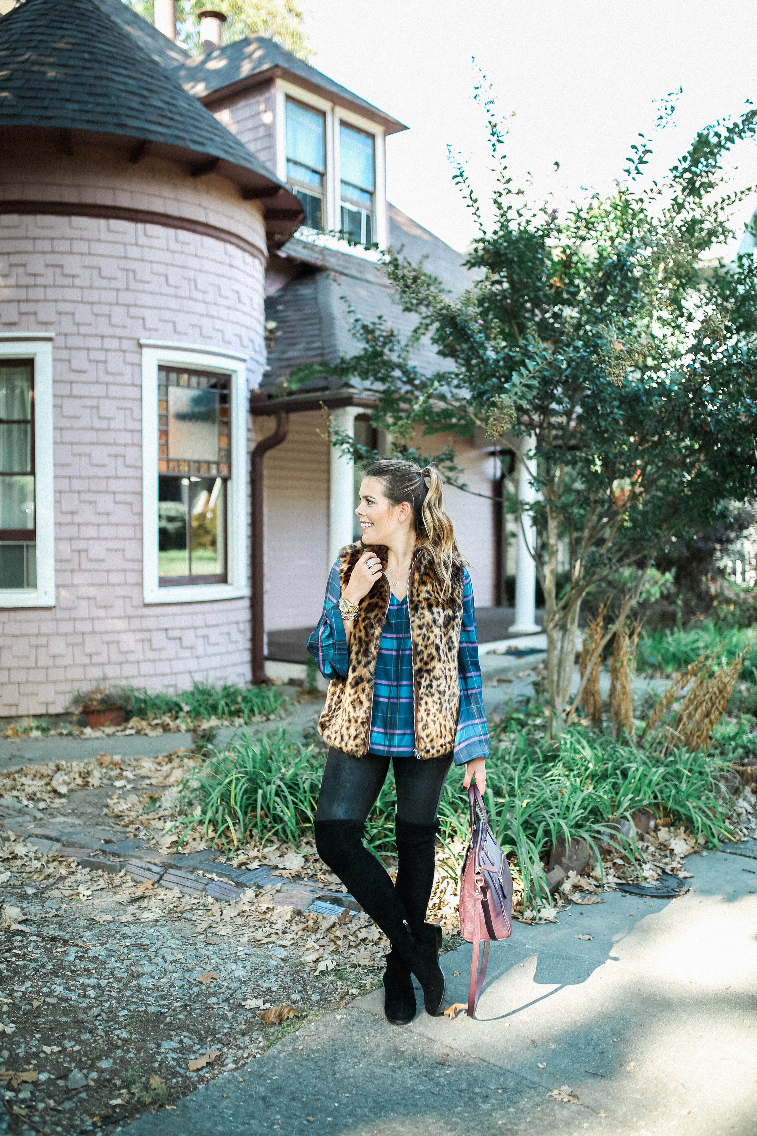 Fall Outfit Inspiration / Leopard Vest 