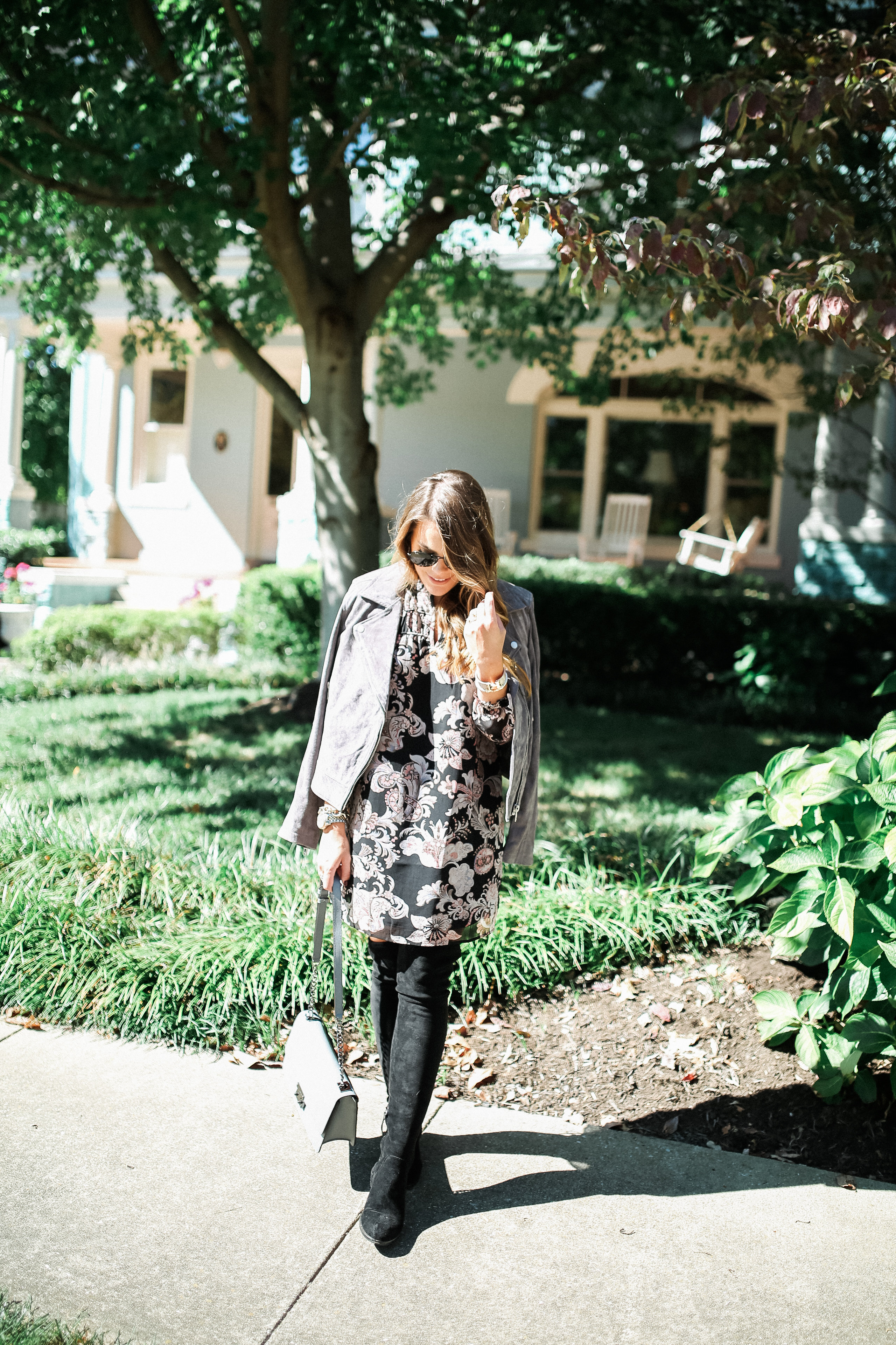 Printed Dress for Fall / Fall Outfit Ideas 