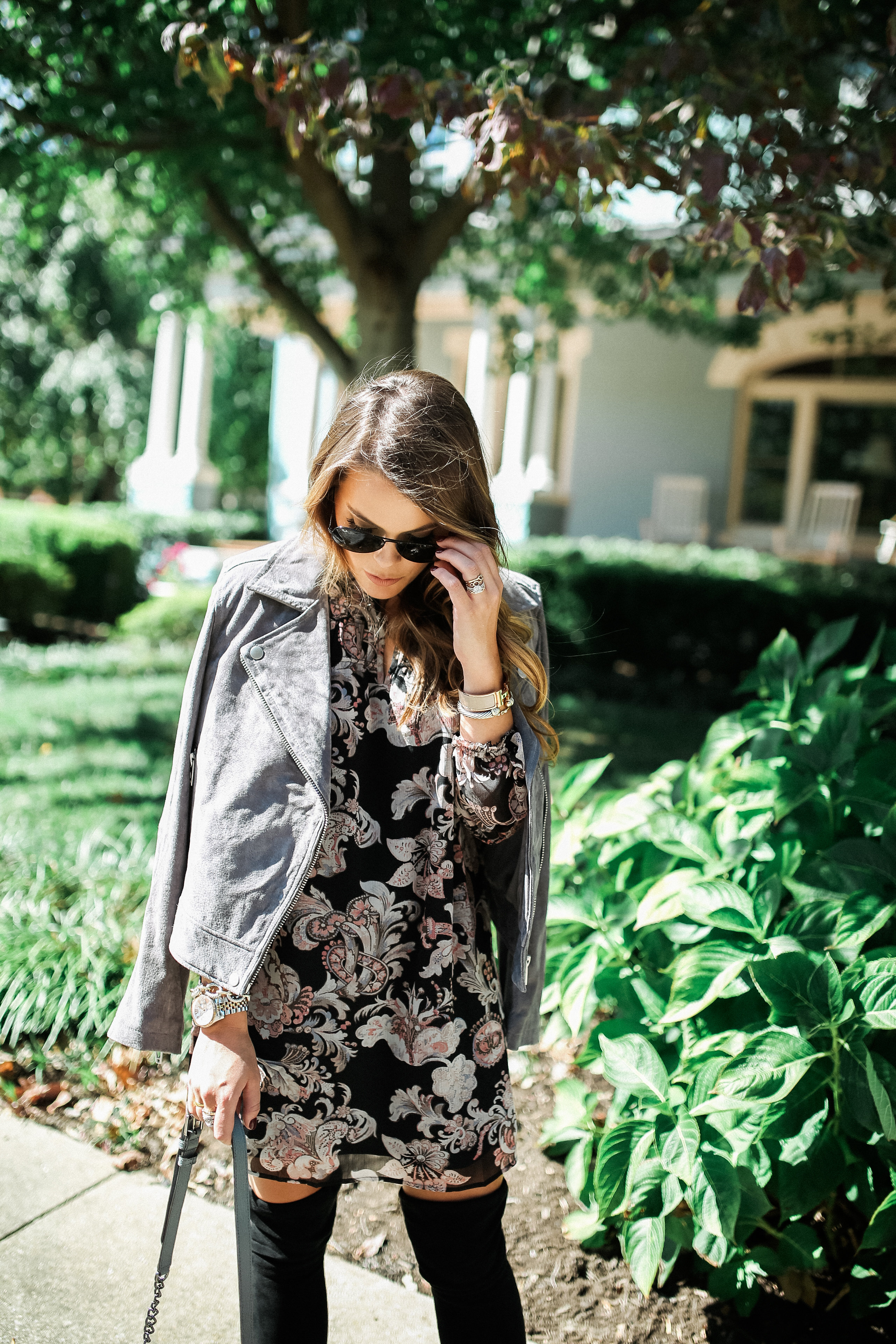 Printed Dress for Fall / Fall Outfit Ideas 