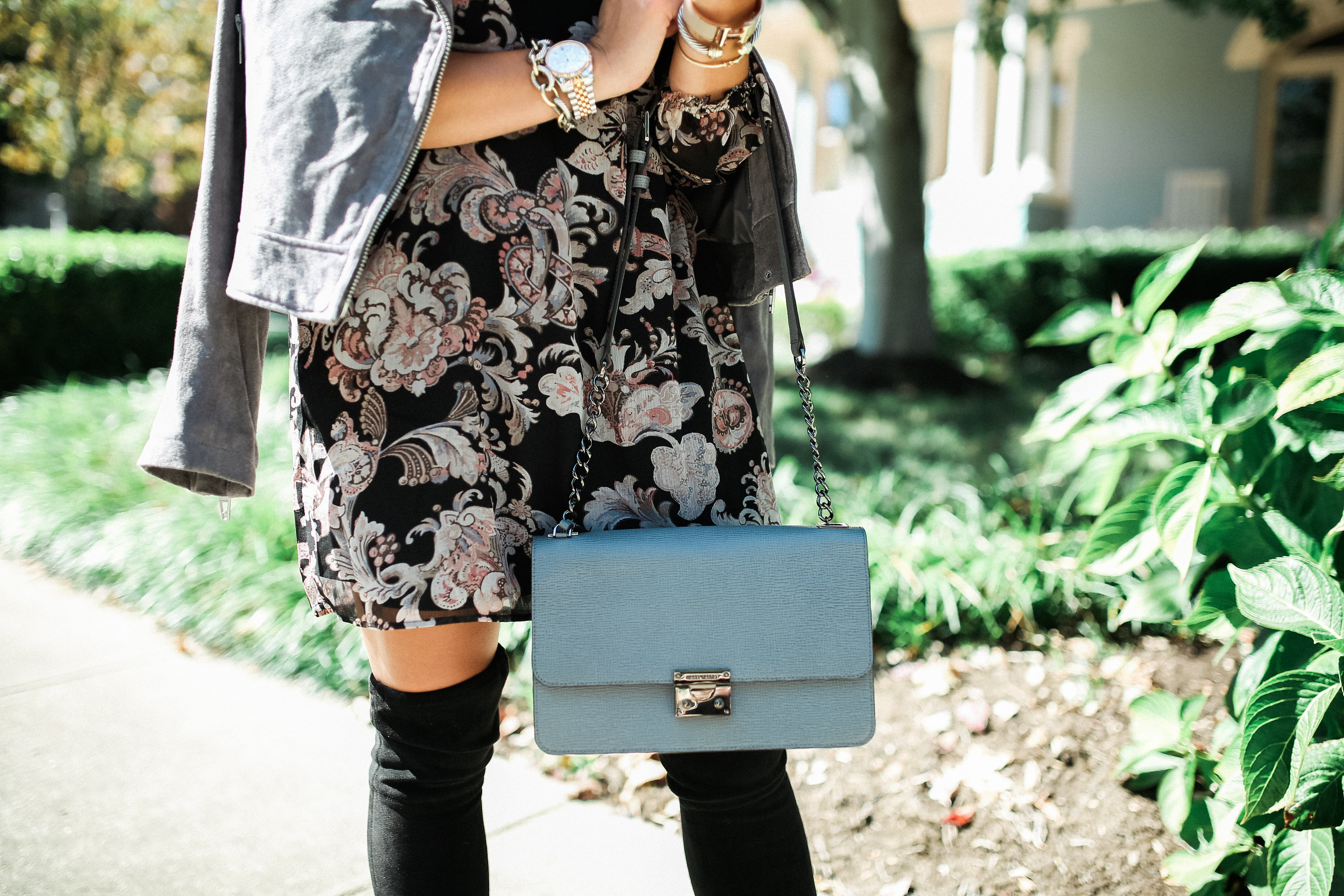 Printed Dress for Fall / Fall Outfit Ideas 