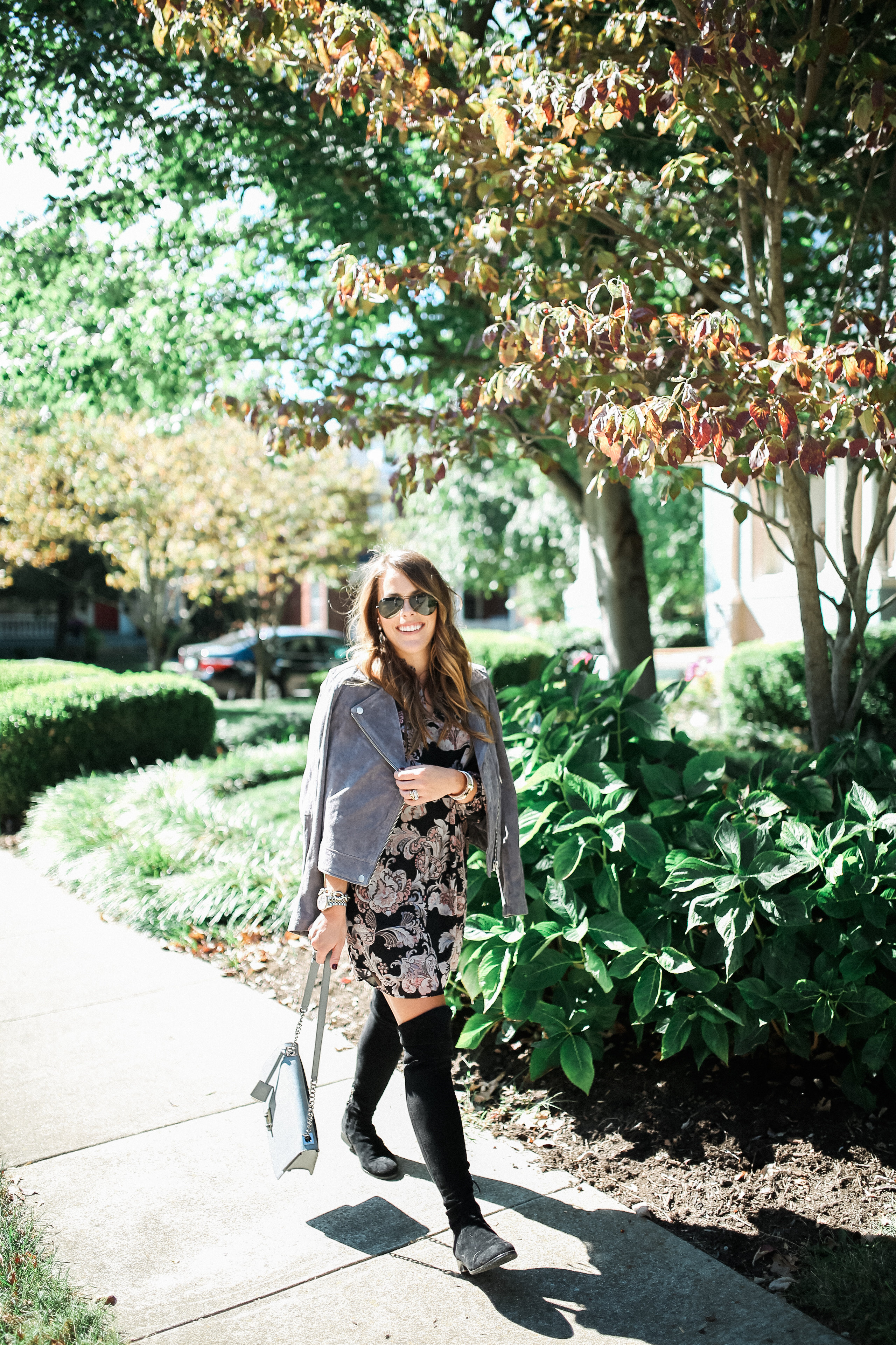 Printed Dress for Fall / Fall Outfit Ideas 