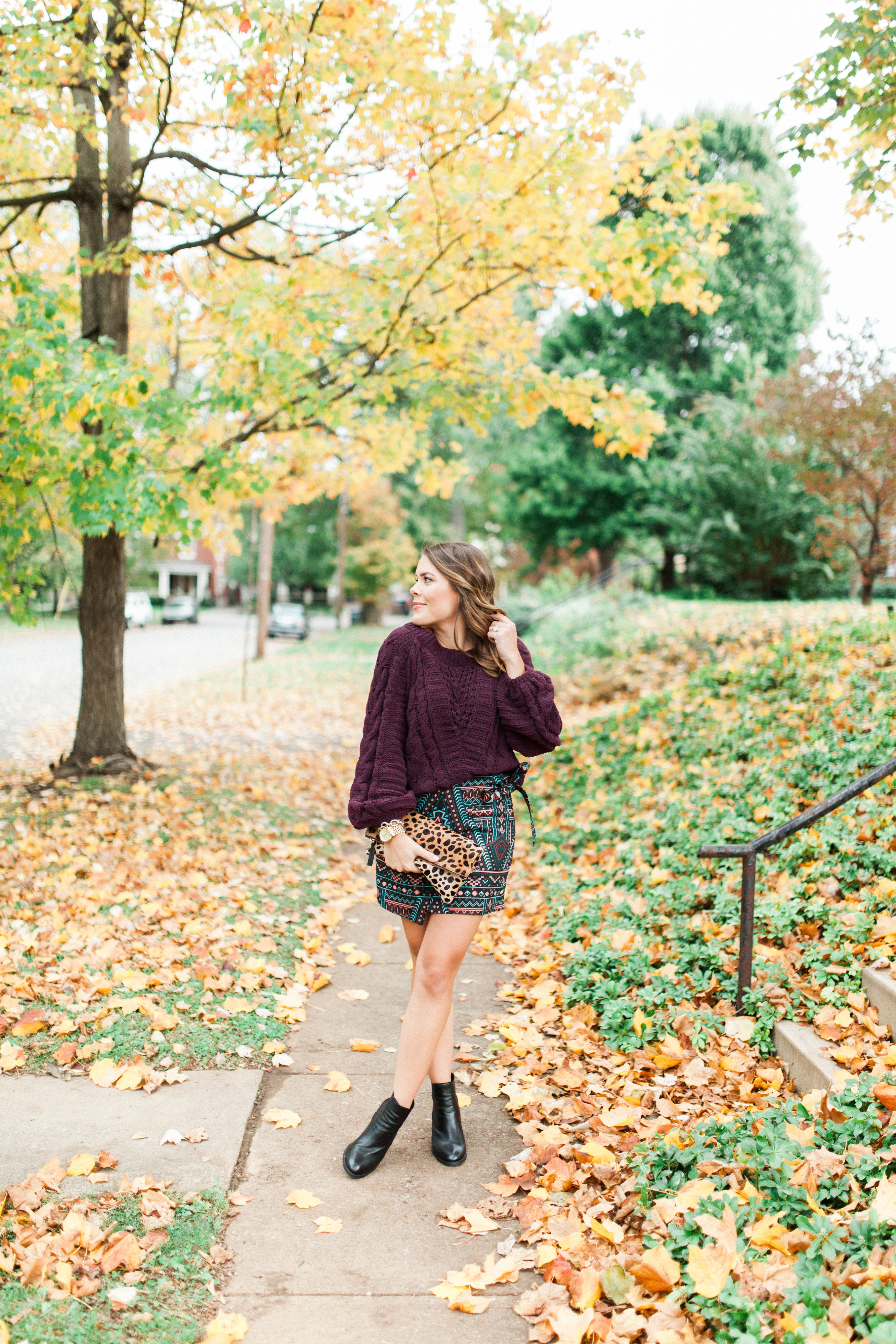 Cable Knit Chenille Sweater / Wrap Skirt for fall 