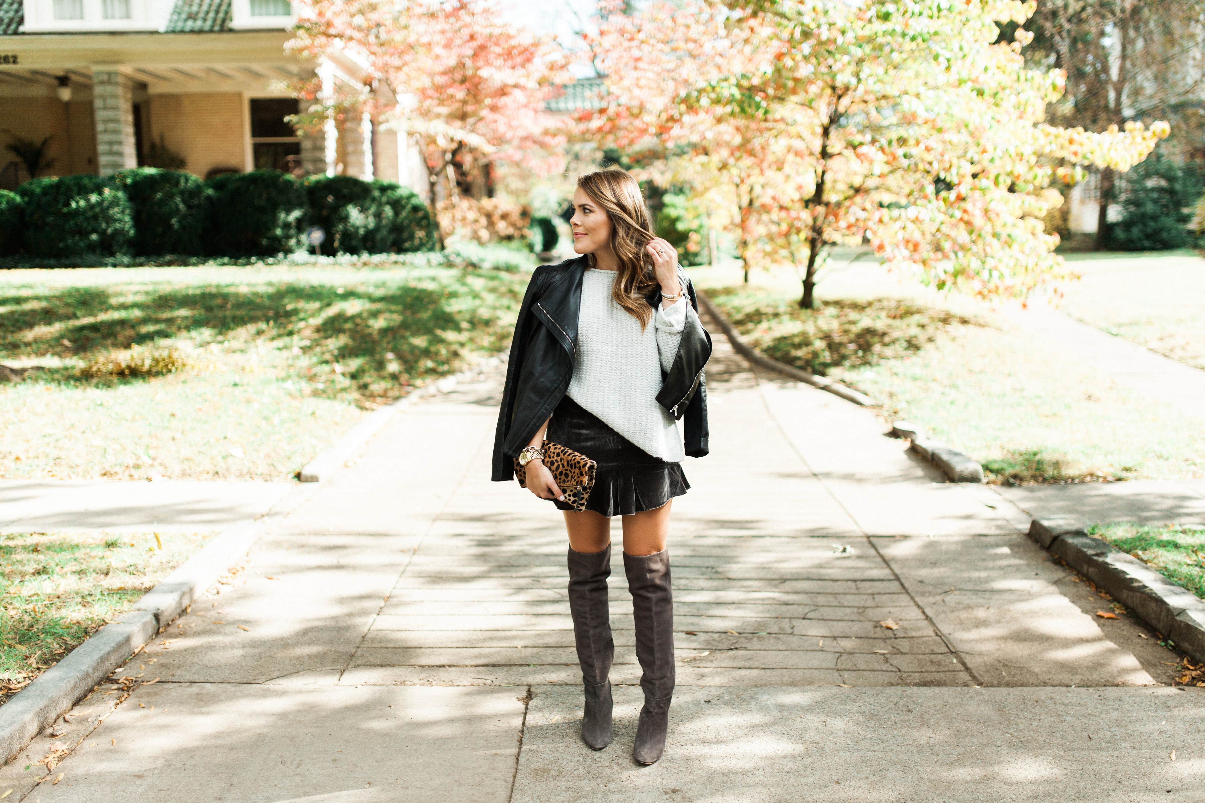 Velvet Skirt / Holiday Outfit 