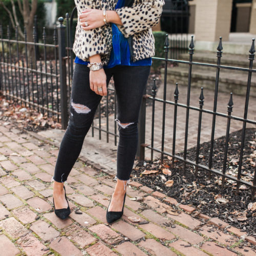 Simple Holiday Outfit / Velvet Peplum TOp