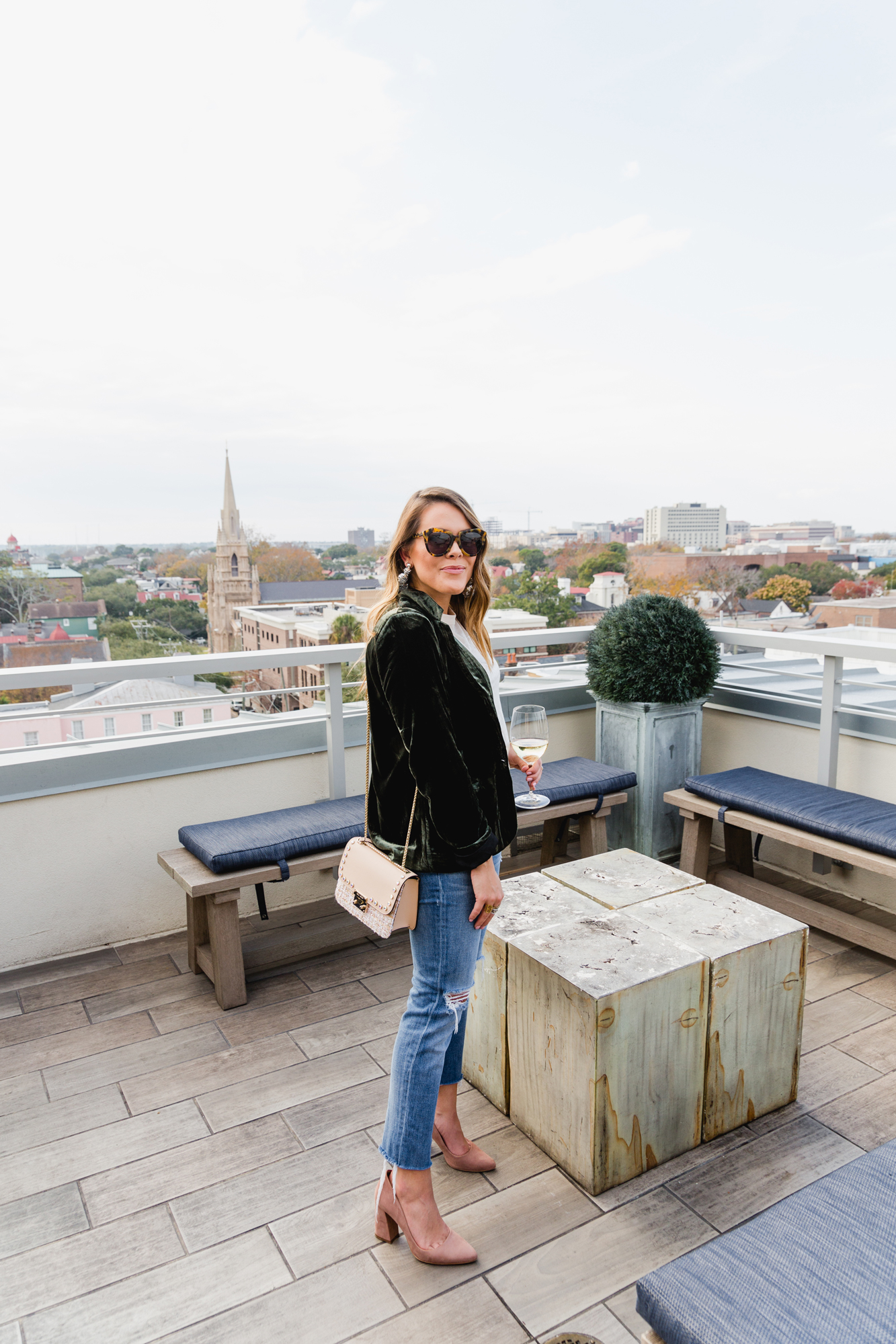 Velvet Blazer / Casual Holiday Outfit Inspiration 