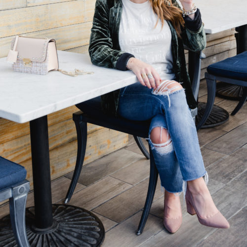 Velvet Blazer / Casual Holiday Outfit Inspiration