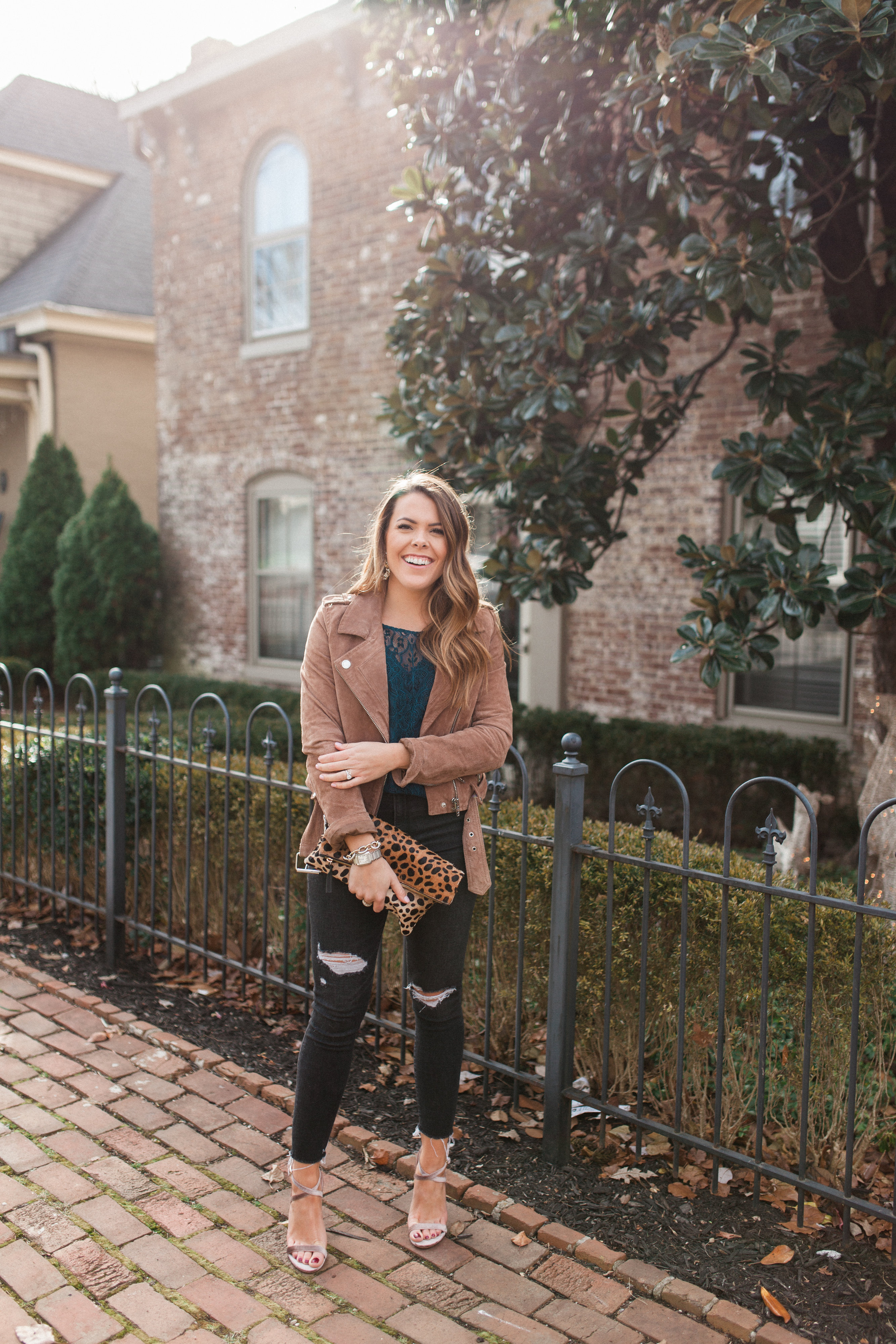 Transition Holiday Pieces / Lace Top / Suede Jacket 