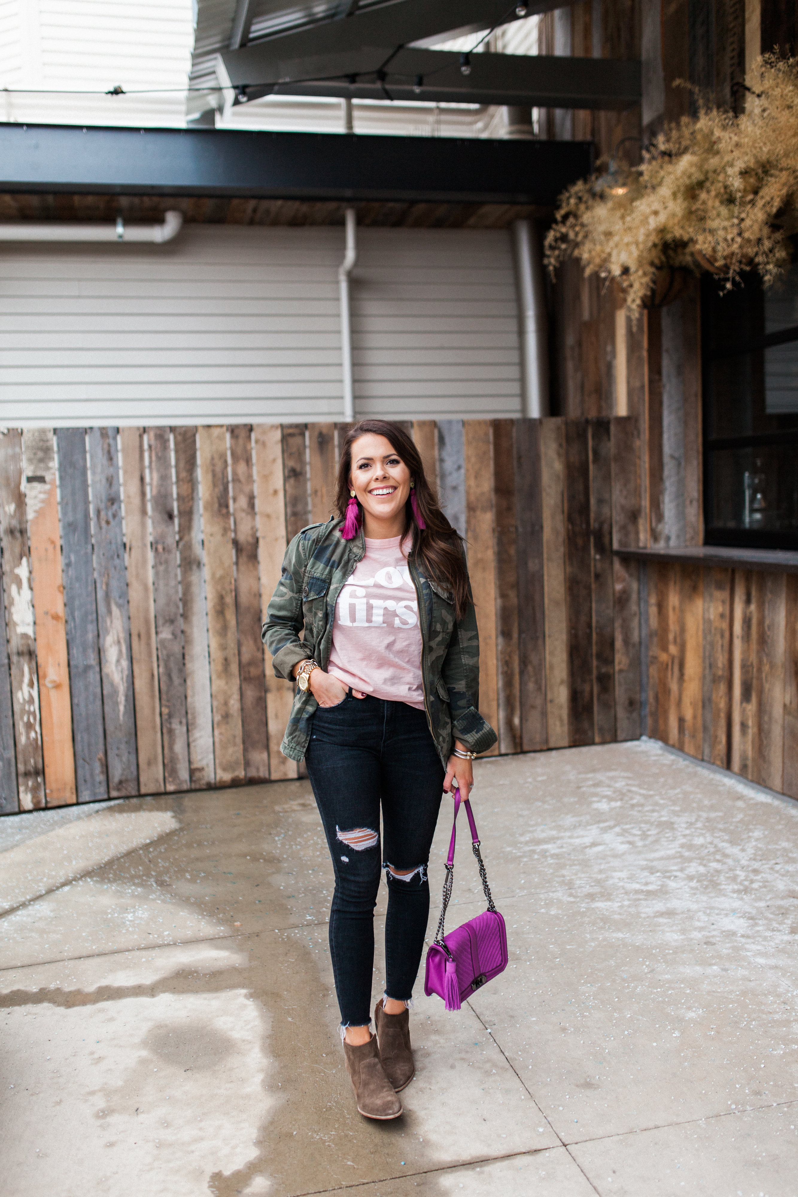 J. Crew Love First Tee / Casual Valentine's Day Inspired Look 