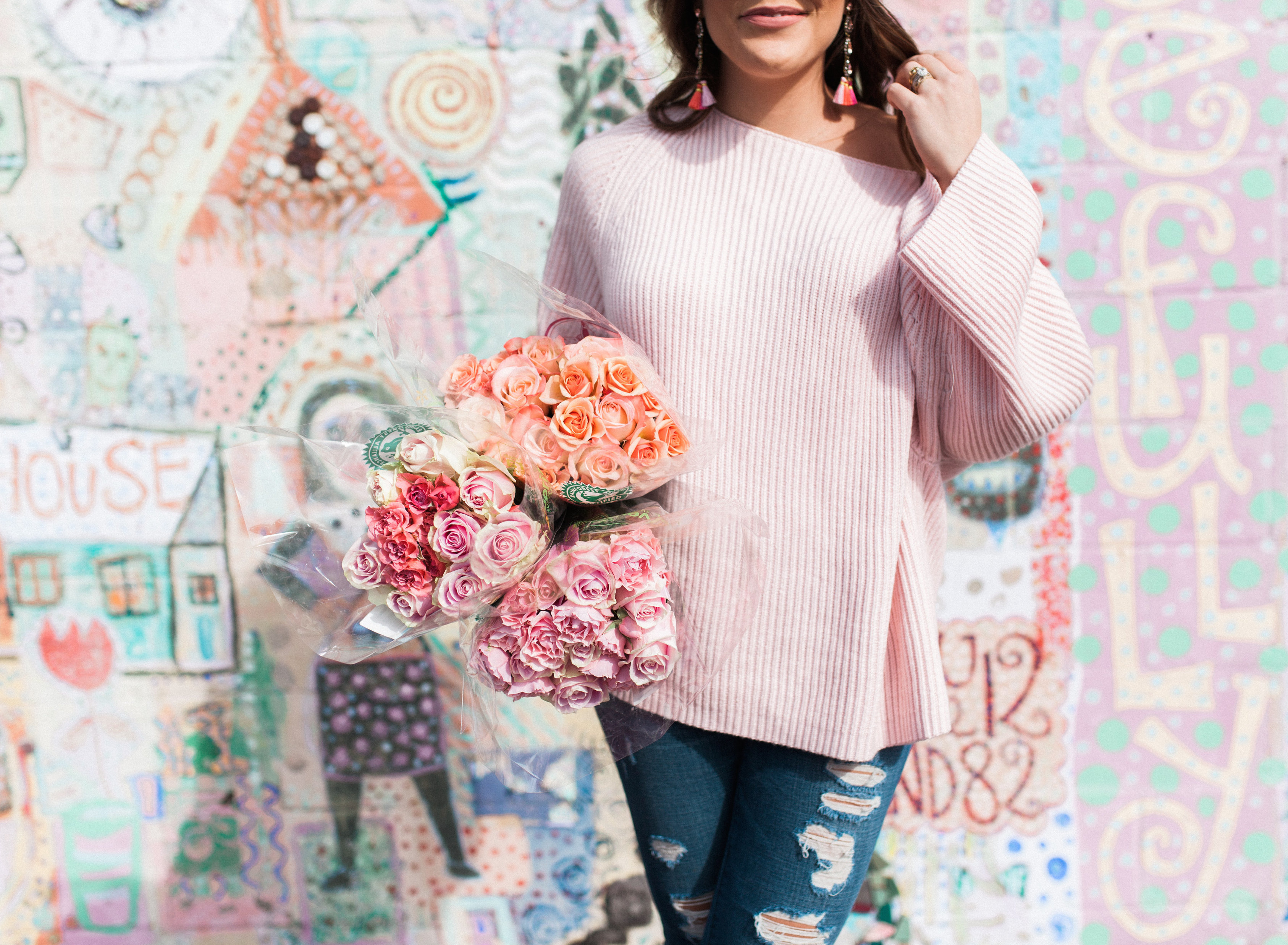 Galentines Day Outfit / Lou & Grey Sweater 