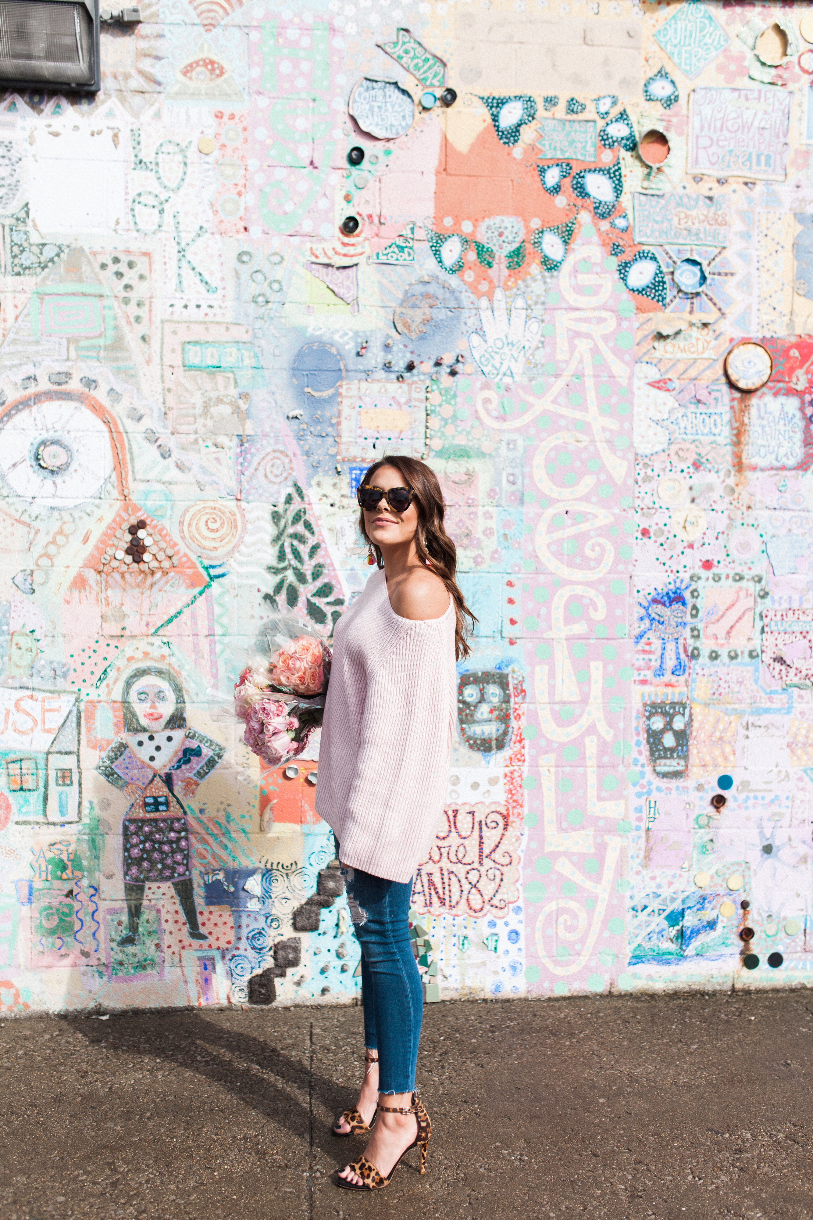 Galentines Day Outfit / Lou & Grey Sweater 