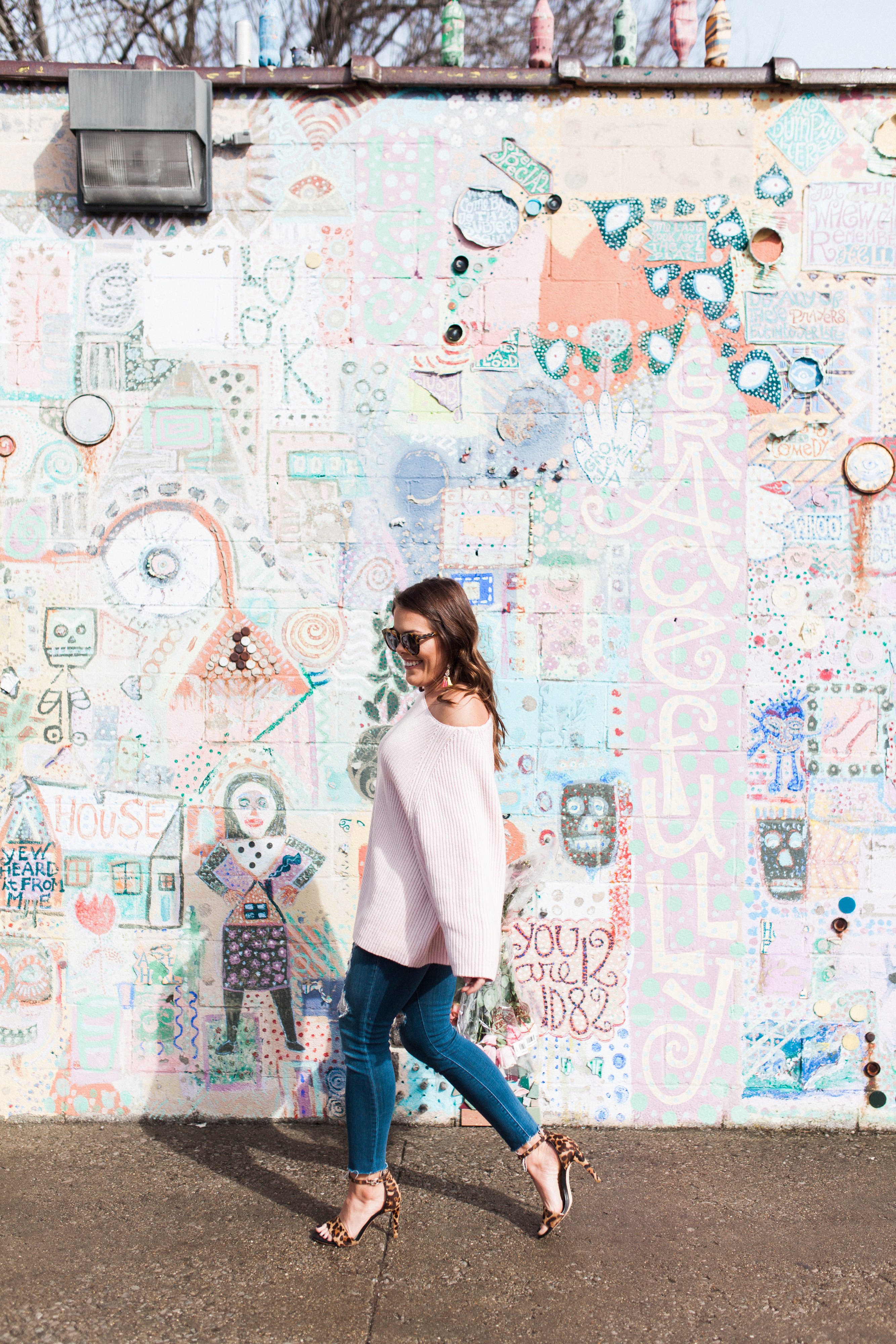 Galentines Day Outfit / Lou & Grey Sweater 