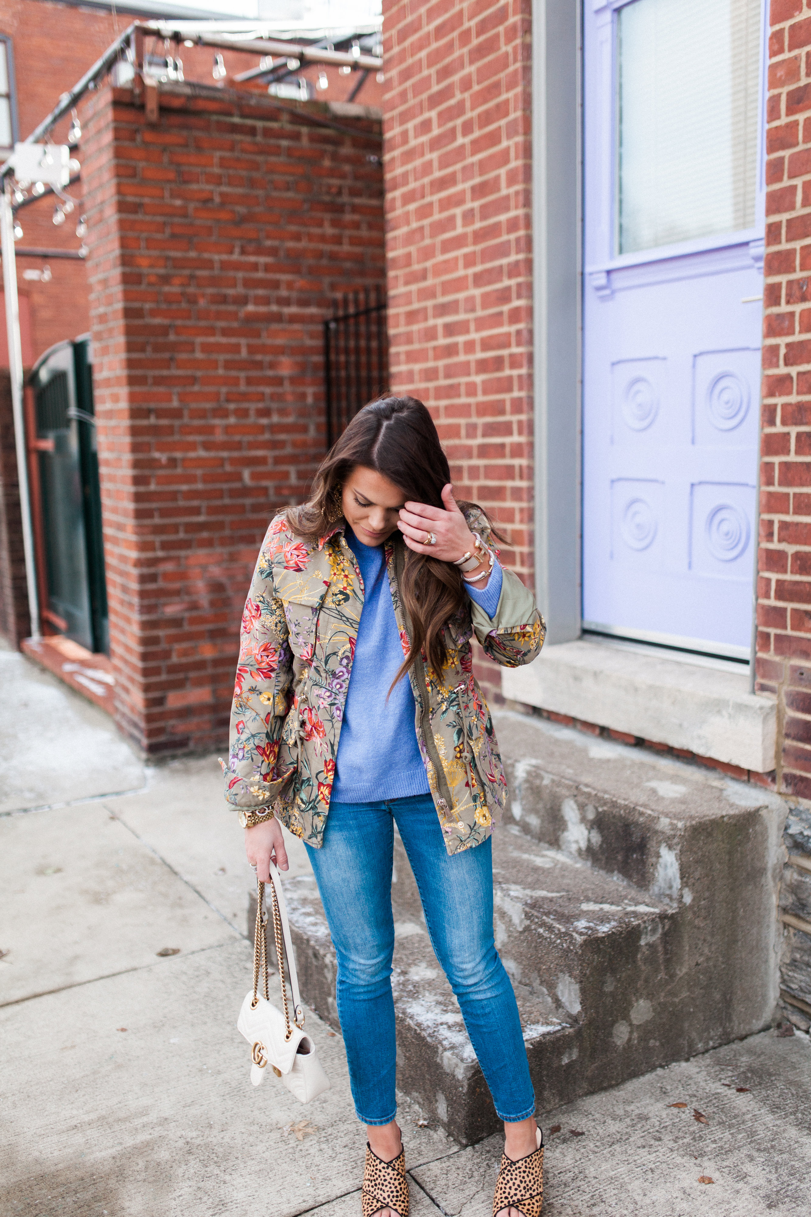 Floral Utility Jacket / Spring Outfit Inspo 