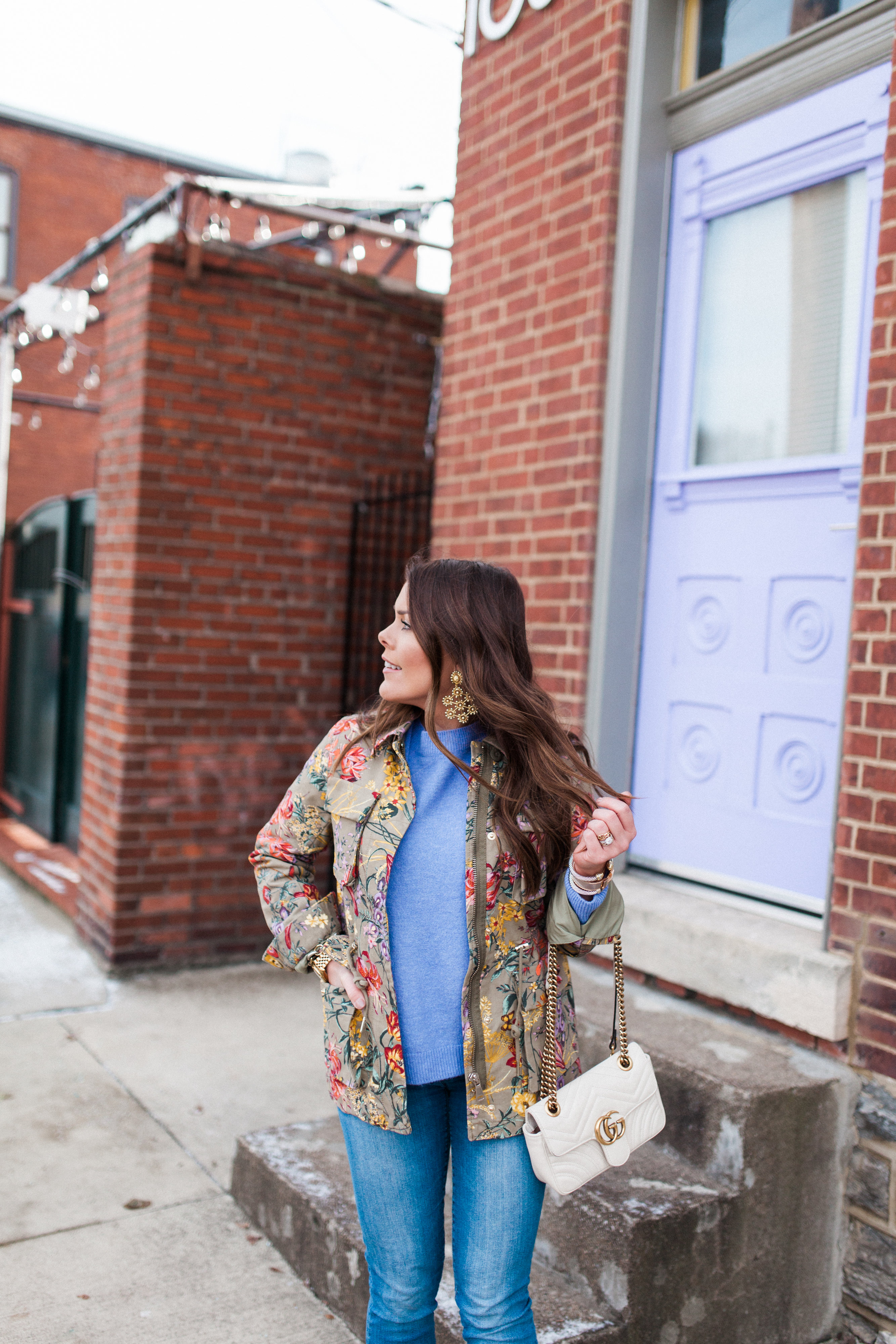 Floral Utility Jacket / Spring Outfit Inspo 