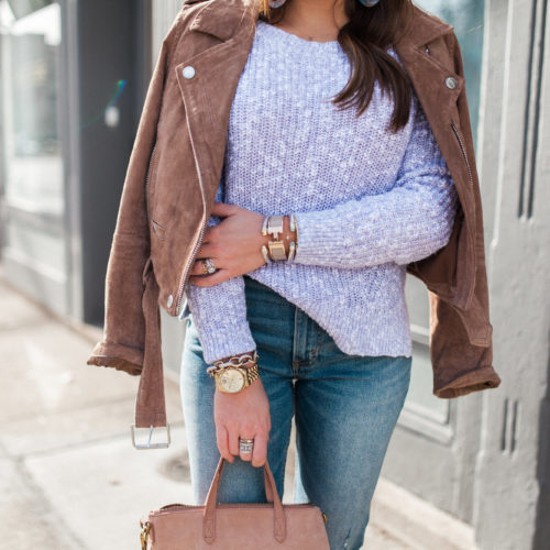 Suede Jacket for Spring / Spring Outfit Idea