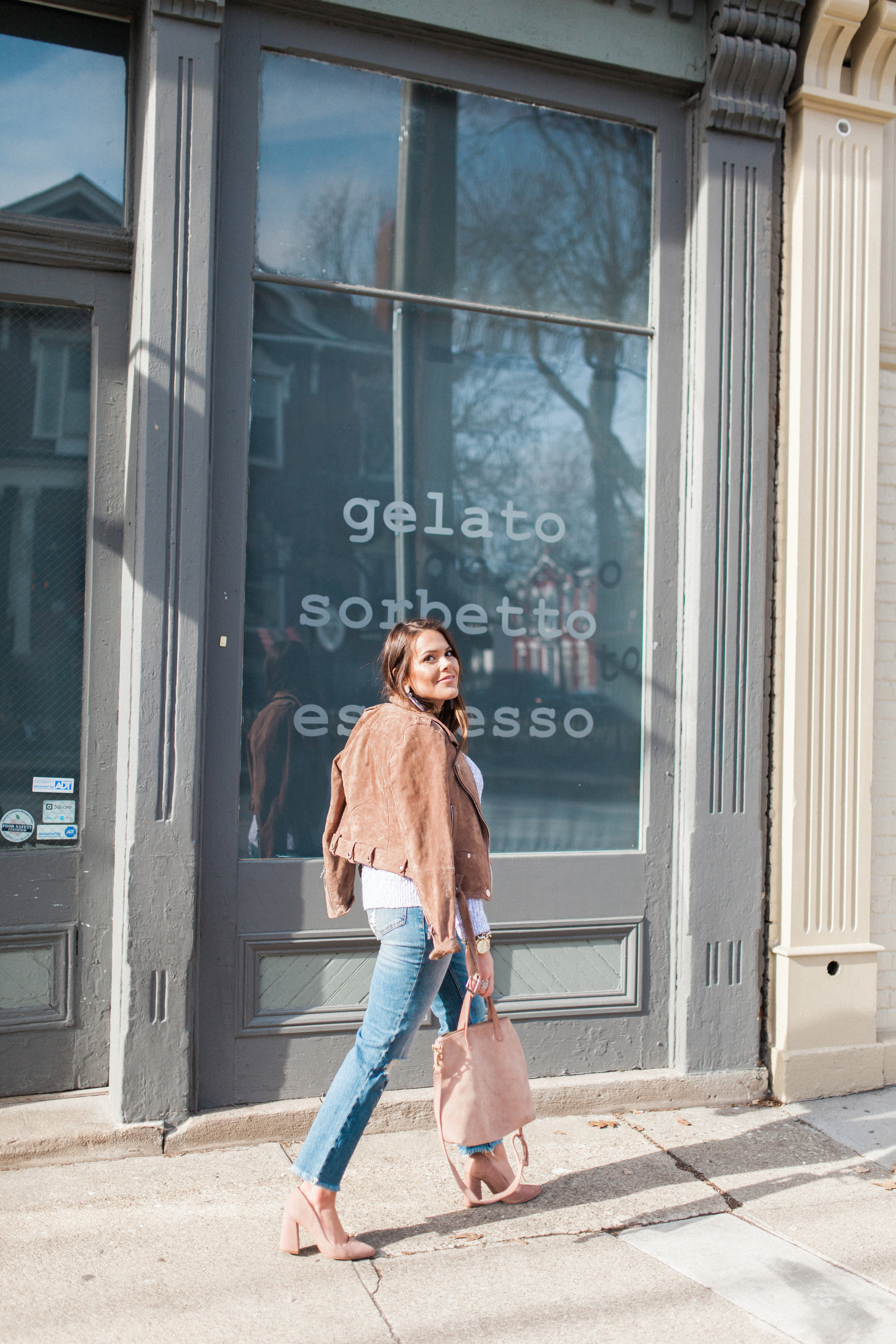 Suede Jacket for Spring / Spring Outfit Idea