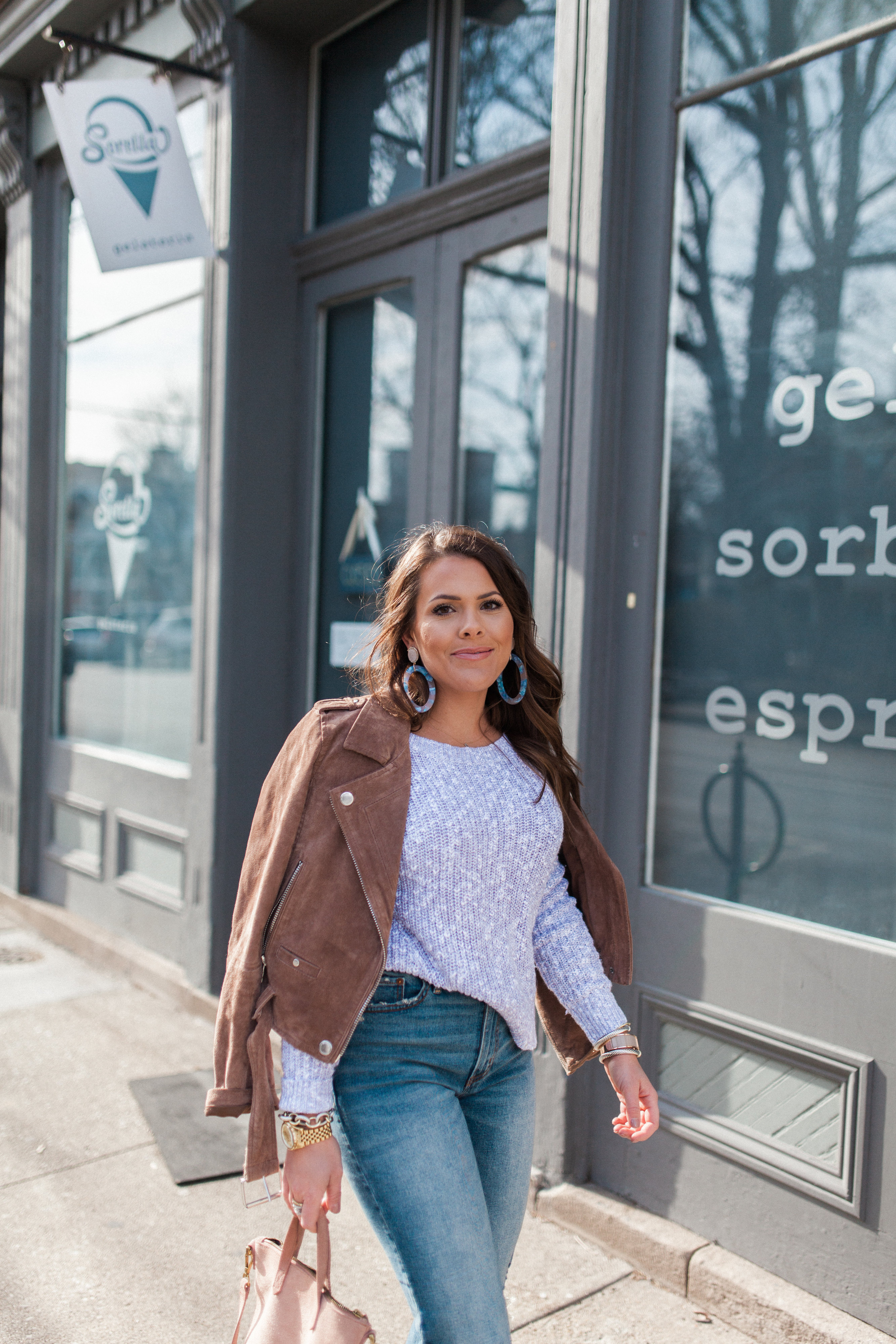 Suede Jacket for Spring / Spring Outfit Idea