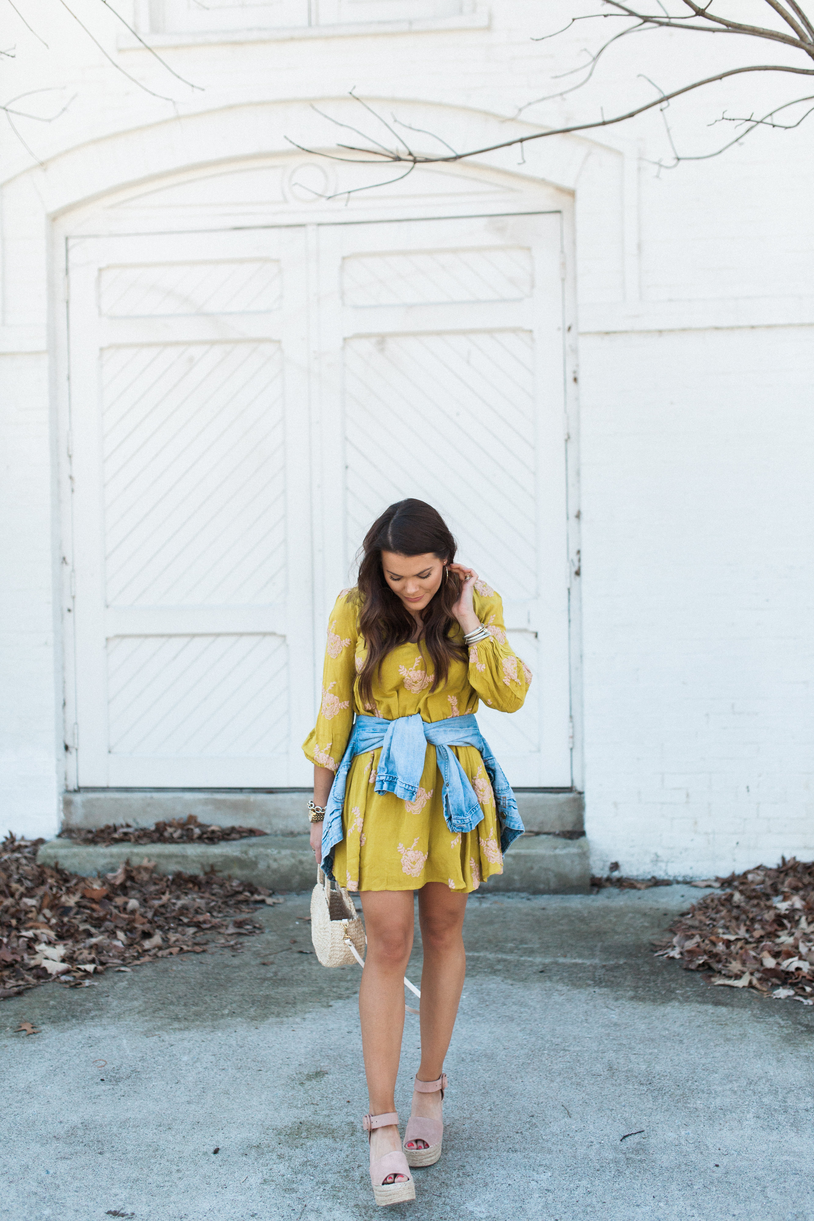 Floral Embroidered Dress / Casual Spring Dress 