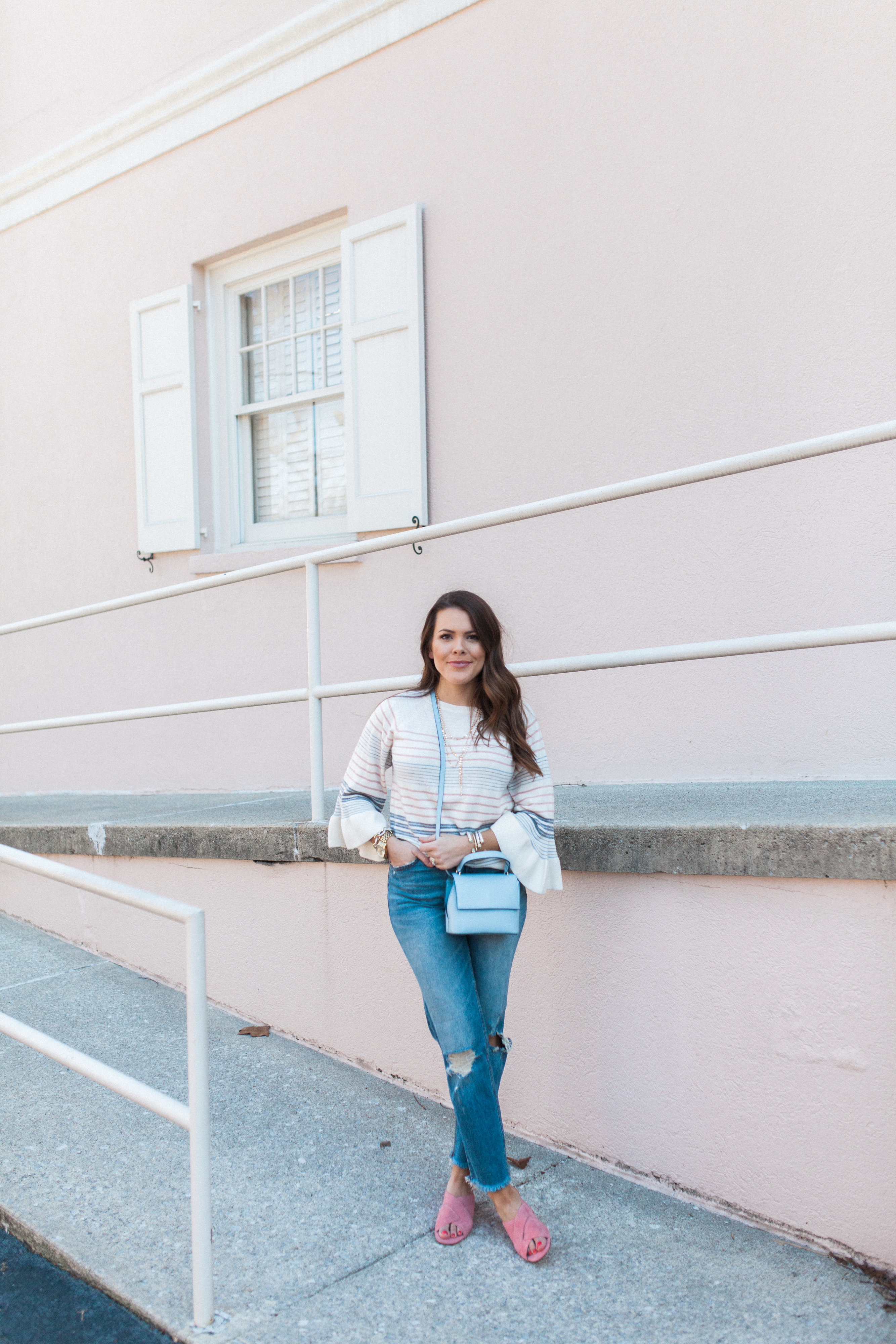 Spring Stripe Sweater / How to wear boyfriend jeans 