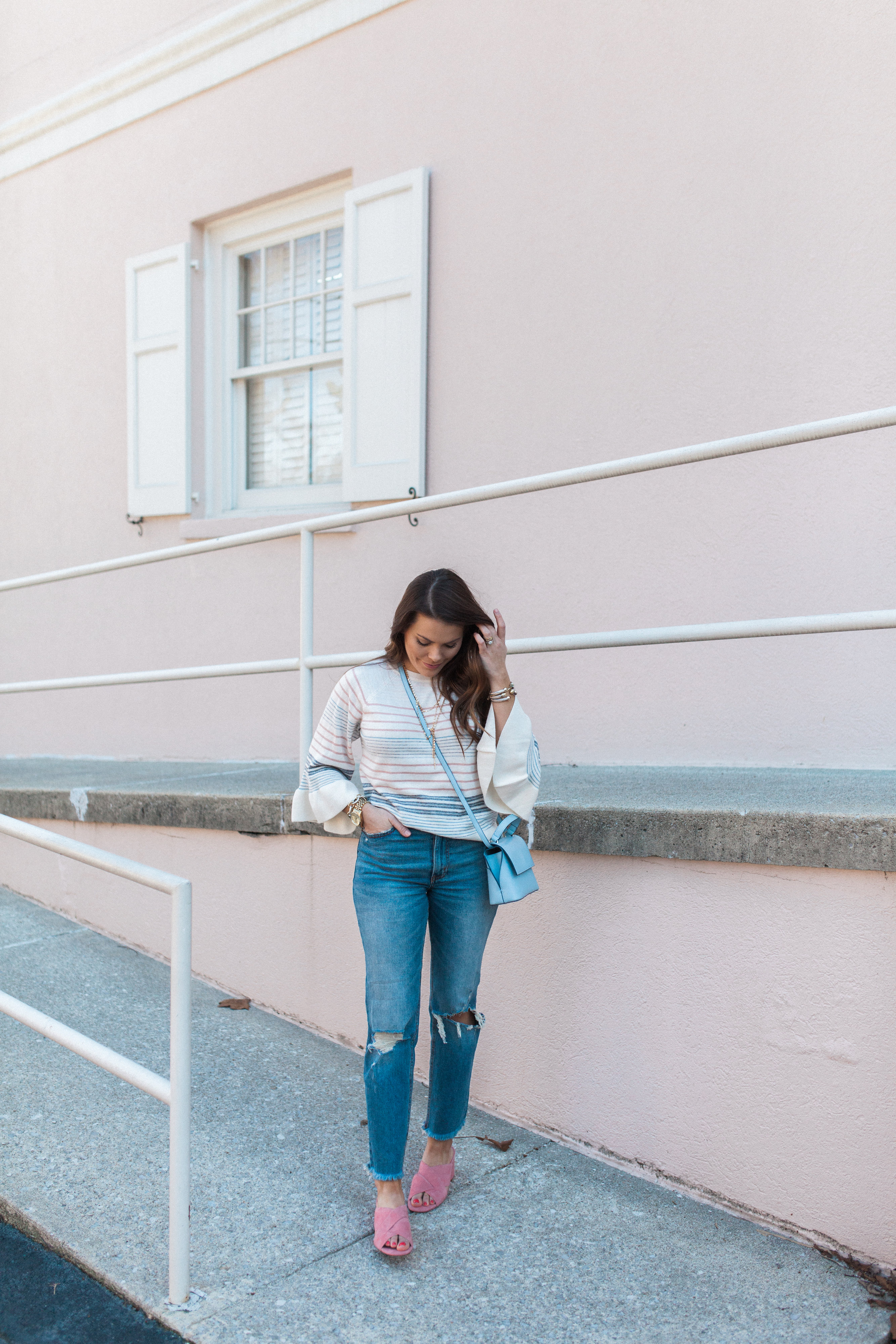 Spring Stripe Sweater / How to wear boyfriend jeans 