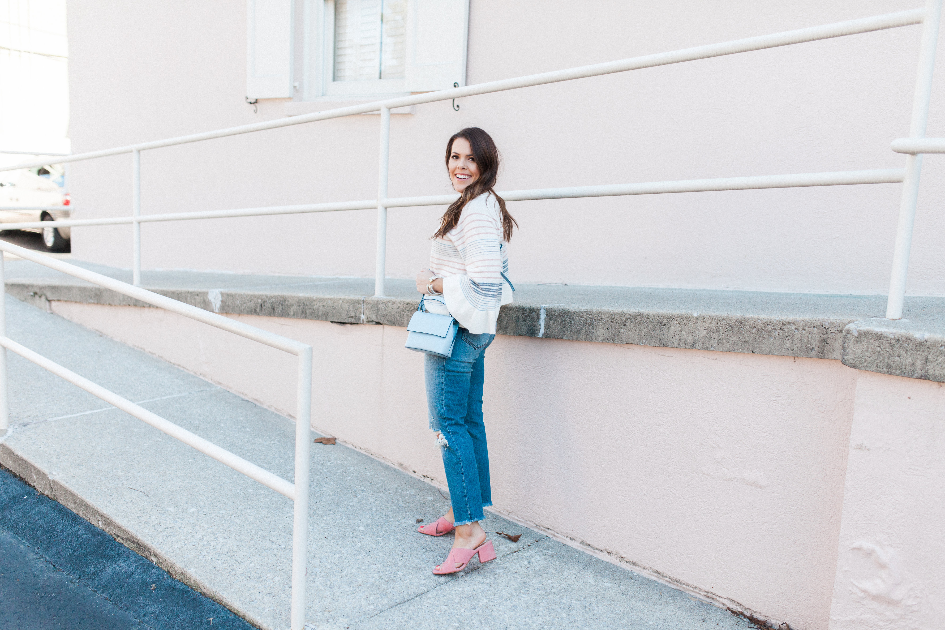 Spring Stripe Sweater / How to wear boyfriend jeans 