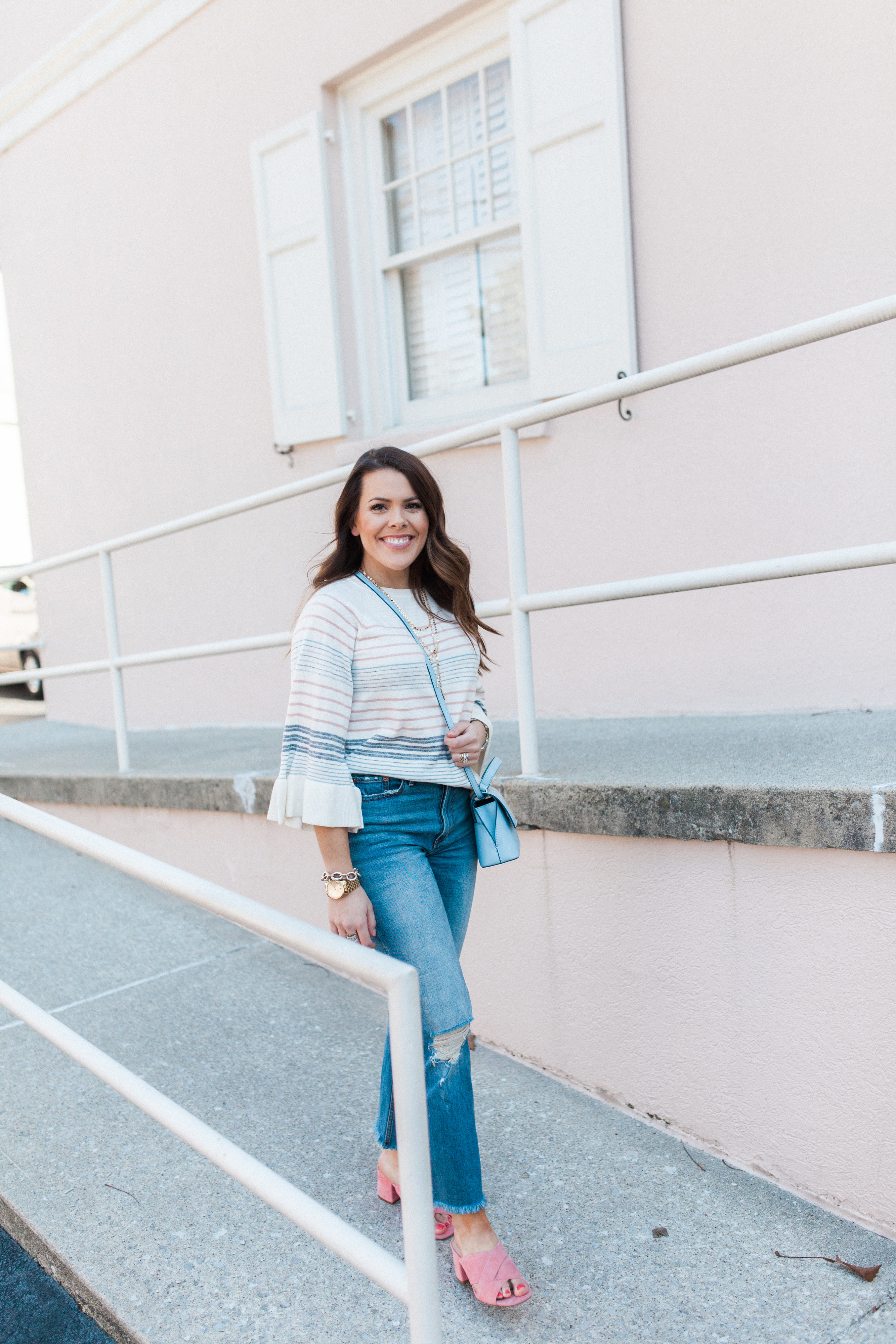 Spring Stripe Sweater / How to wear boyfriend jeans 