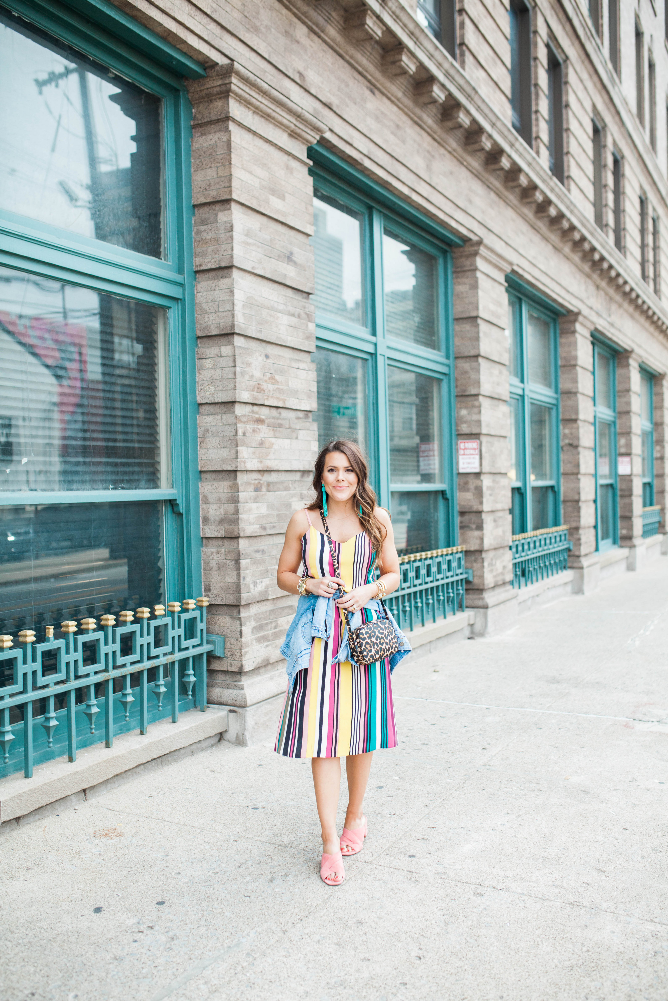 Stripe Midi Dress / Spring Outfit Inspiration 