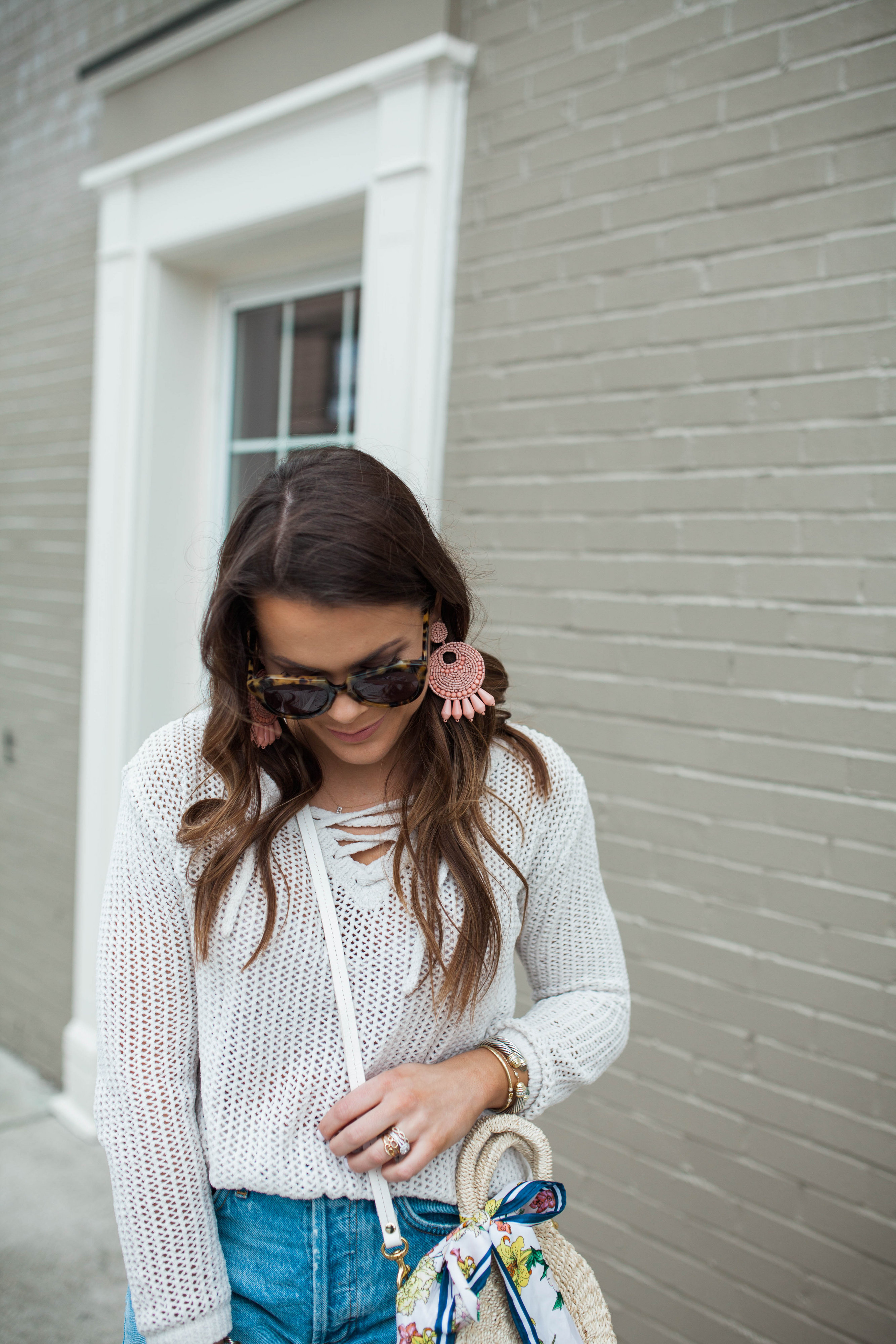 Summer Sweater & Denim Shorts 