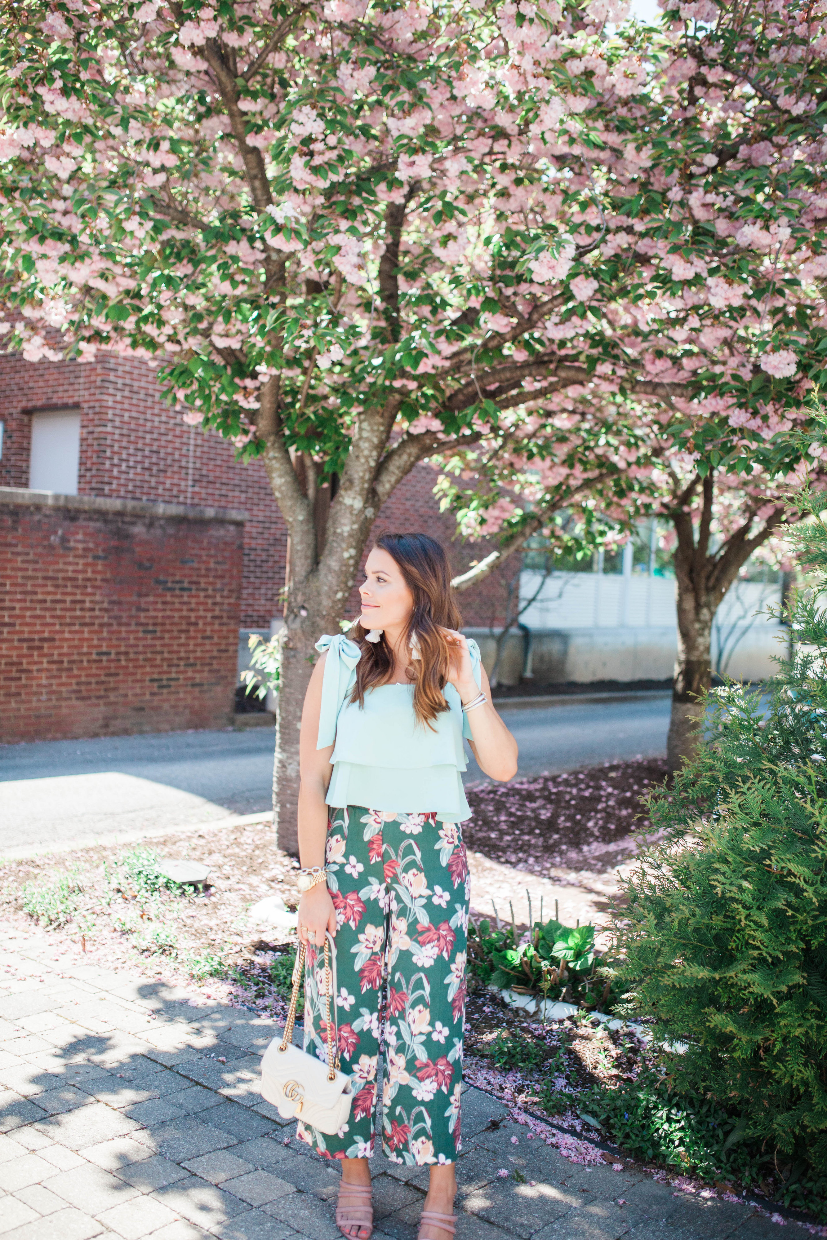 Tropical Print Pants / Summer Outfit Idea via Glitter & Gingham 