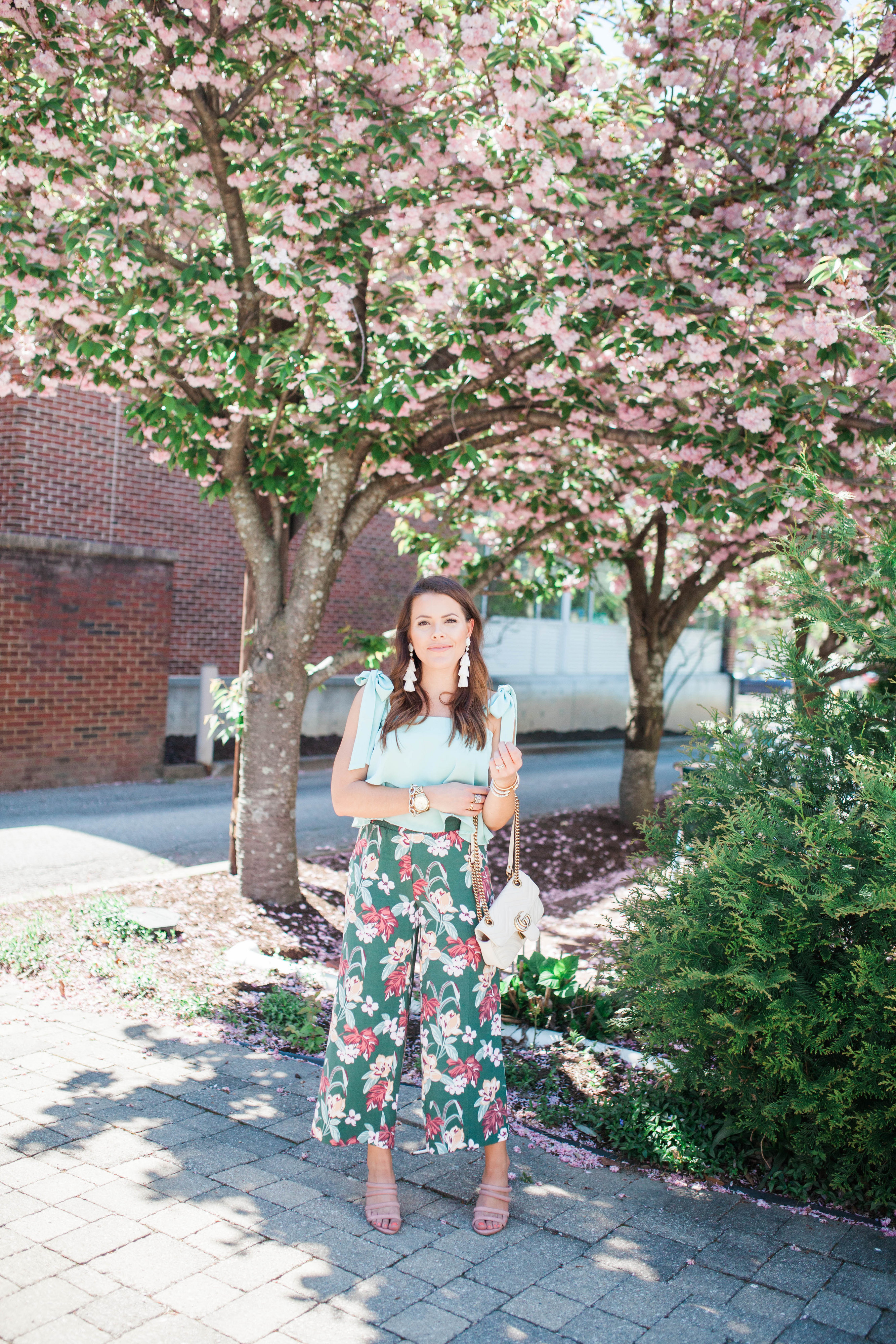 Tropical Print Pants / Summer Outfit Idea via Glitter & Gingham 