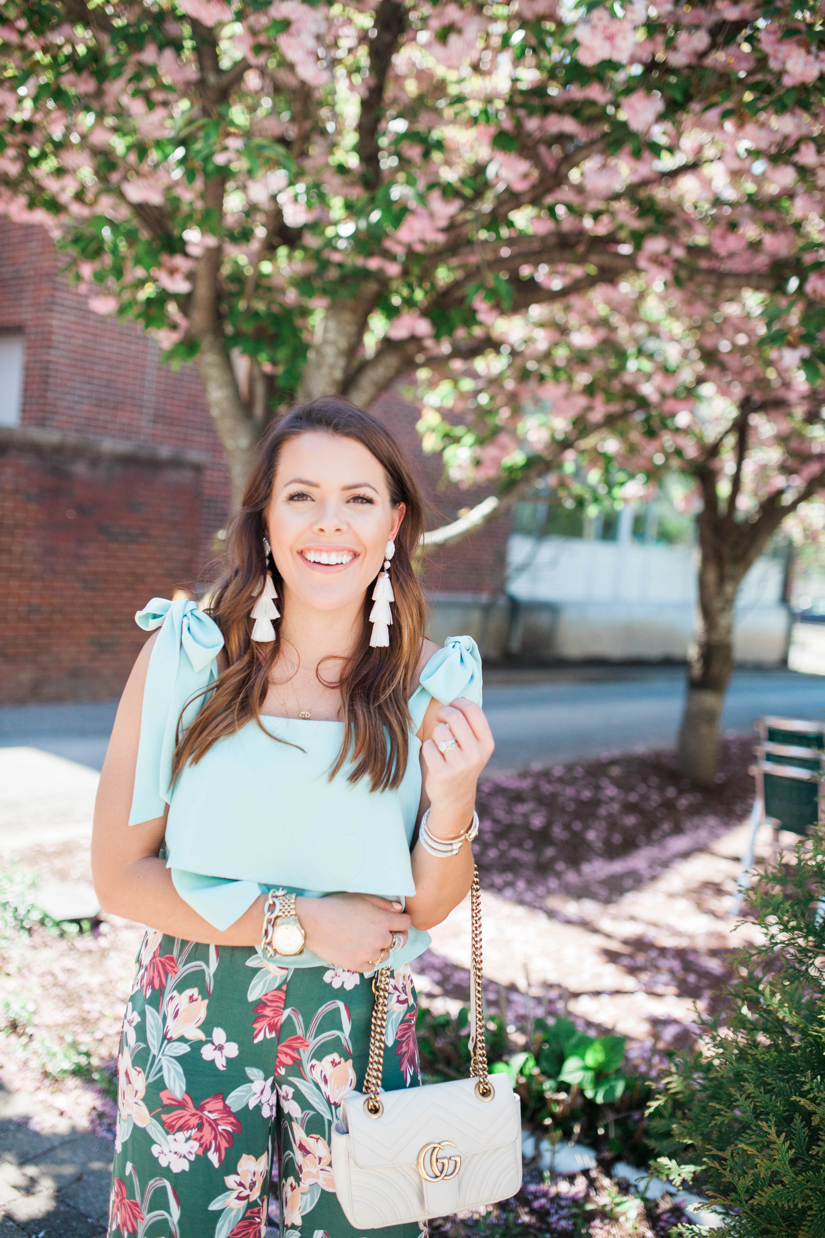 Tropical Print Pants / Summer Outfit Idea via Glitter & Gingham 