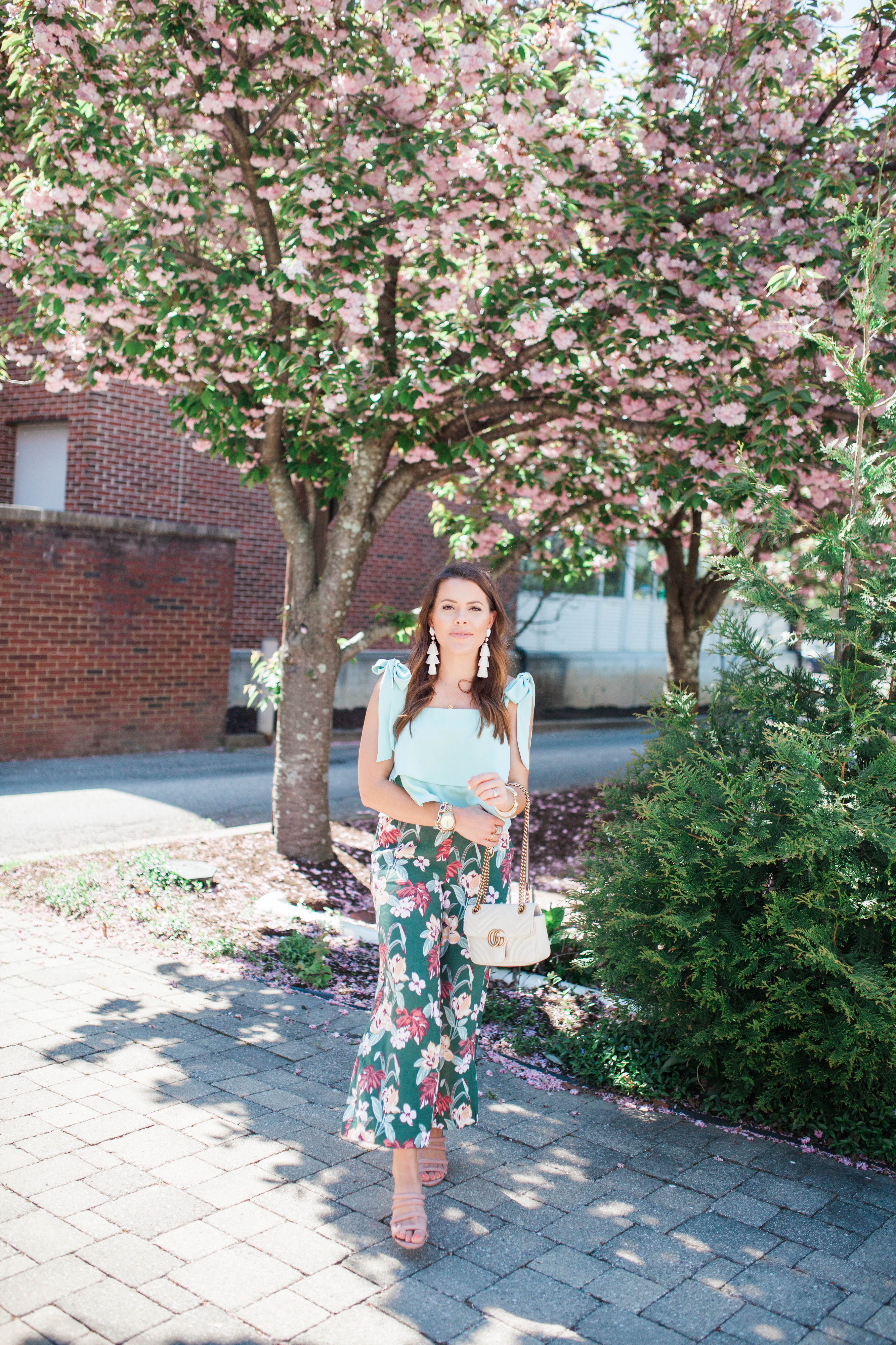 Tropical Print Pants / Summer Outfit Idea via Glitter & Gingham 