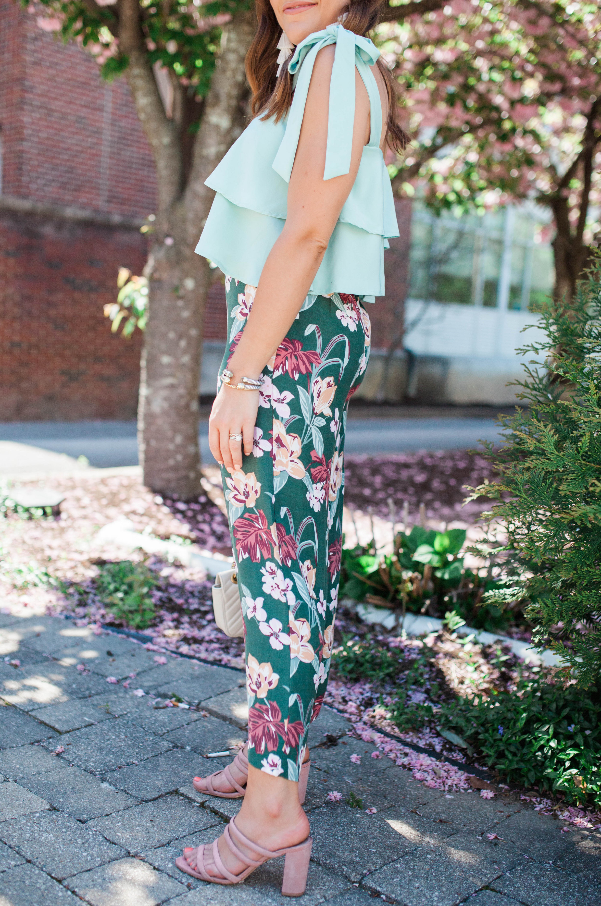 Tropical Print Pants / Summer Outfit Idea via Glitter & Gingham 