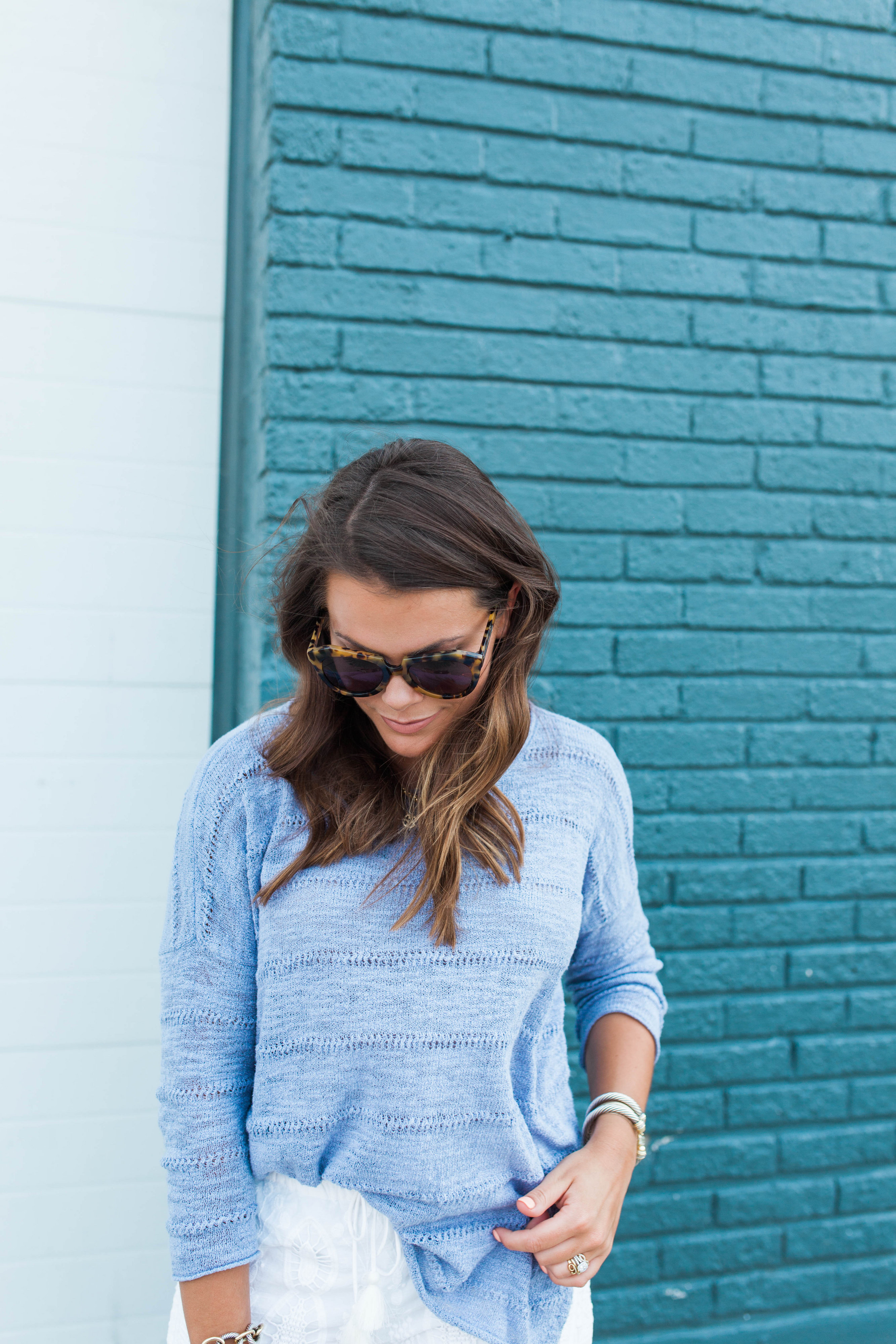 Summer Sweater / Eyelet Shorts