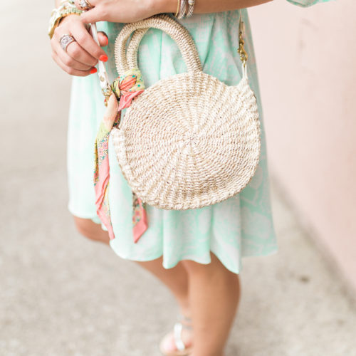 Mint Off The Shoulder Dress