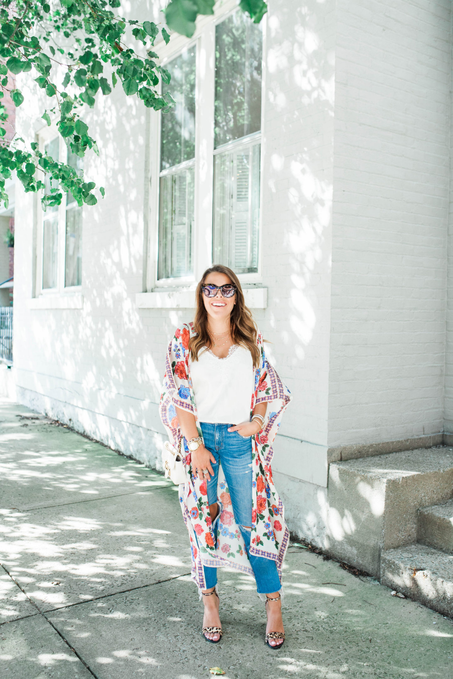 Kimono Duster // Gingham B&W main image 1