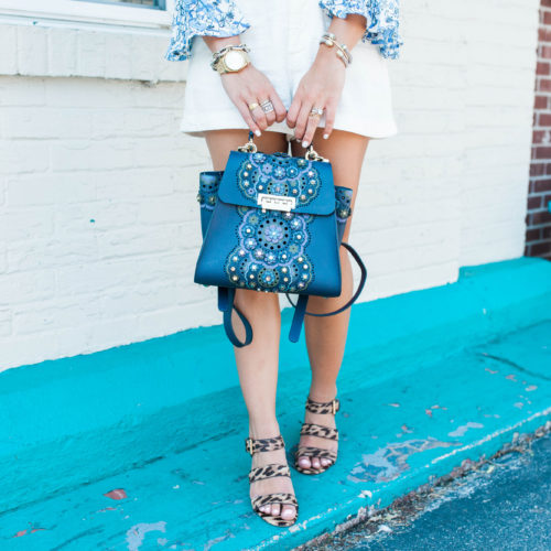 Blue Floral Blouse