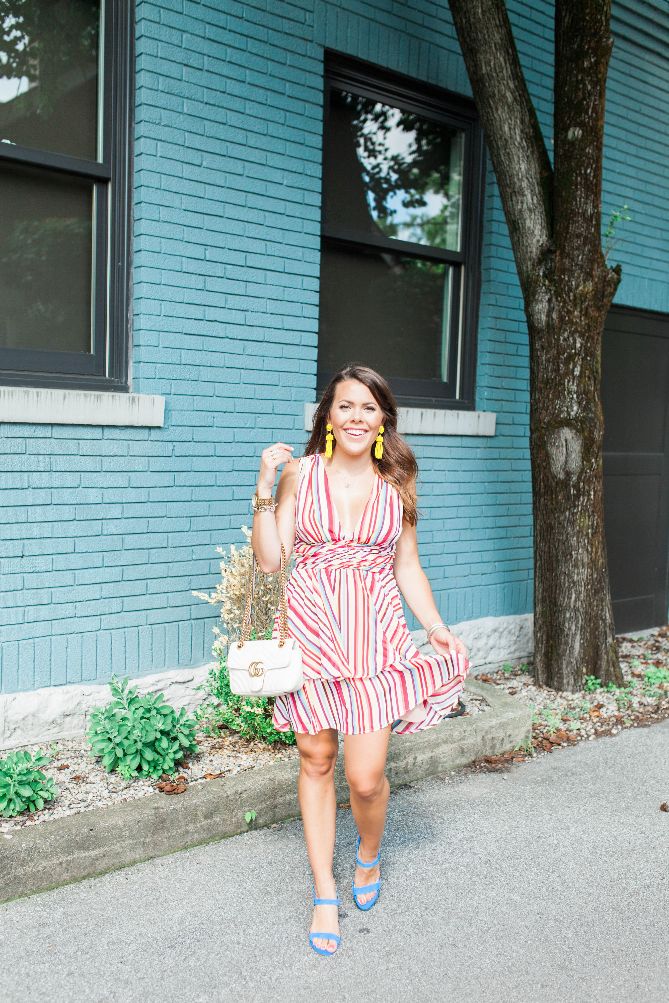 Multi Colored Stripe Dress / Summer Dress 